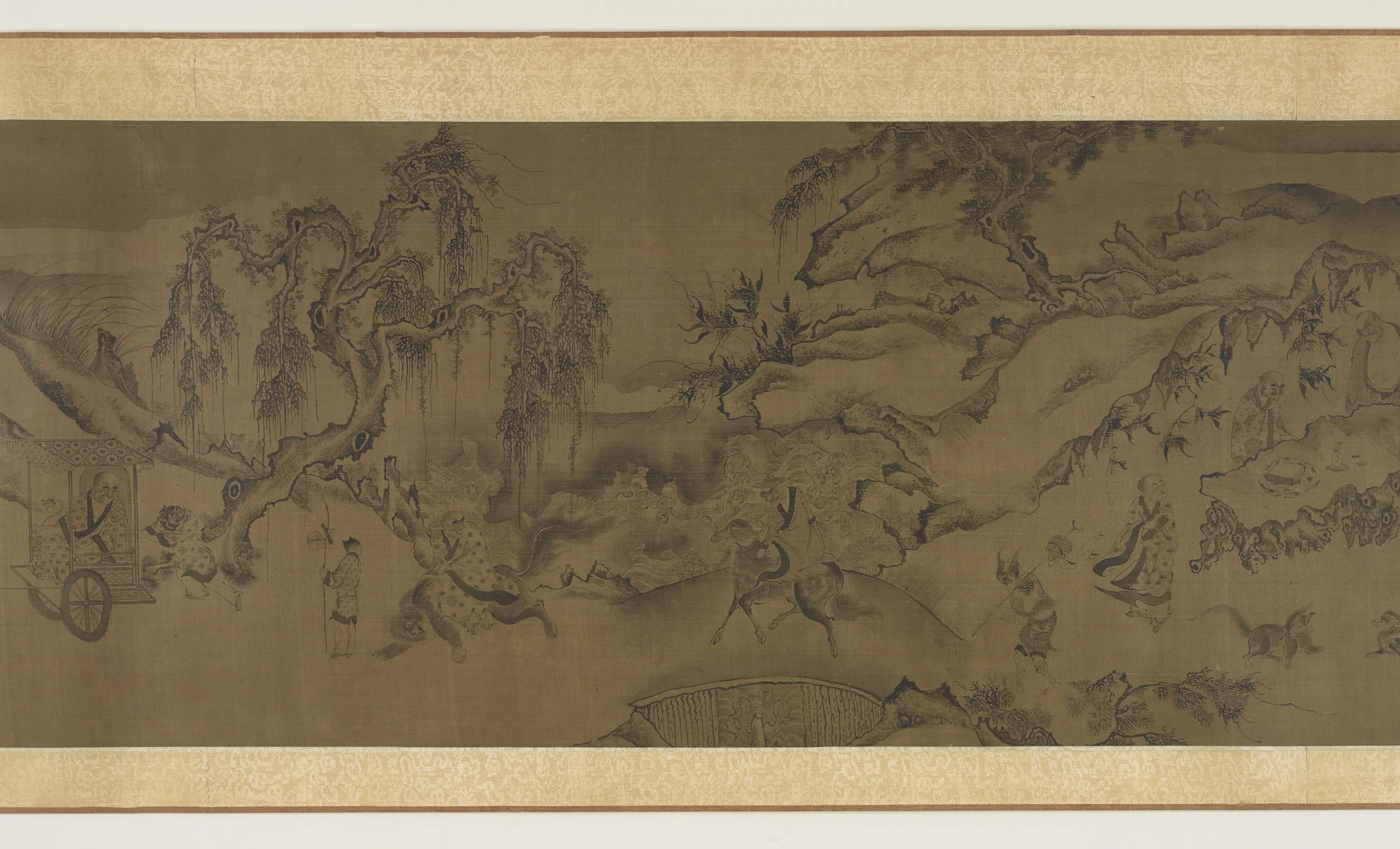 宋朝【李公麟】《白描罗汉观音山水图》 第10张