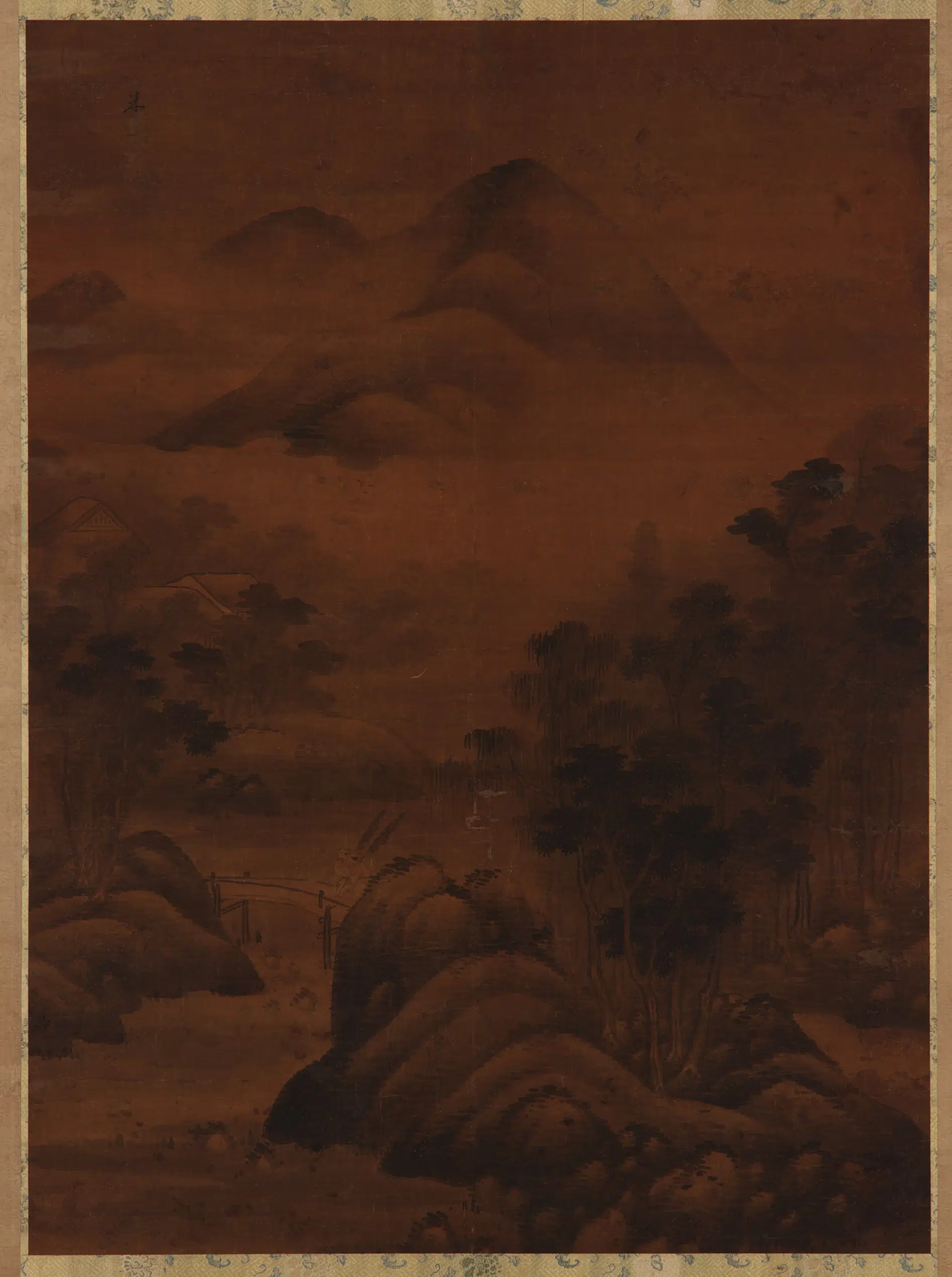 宋朝【米芾】《烟雨溪山图》