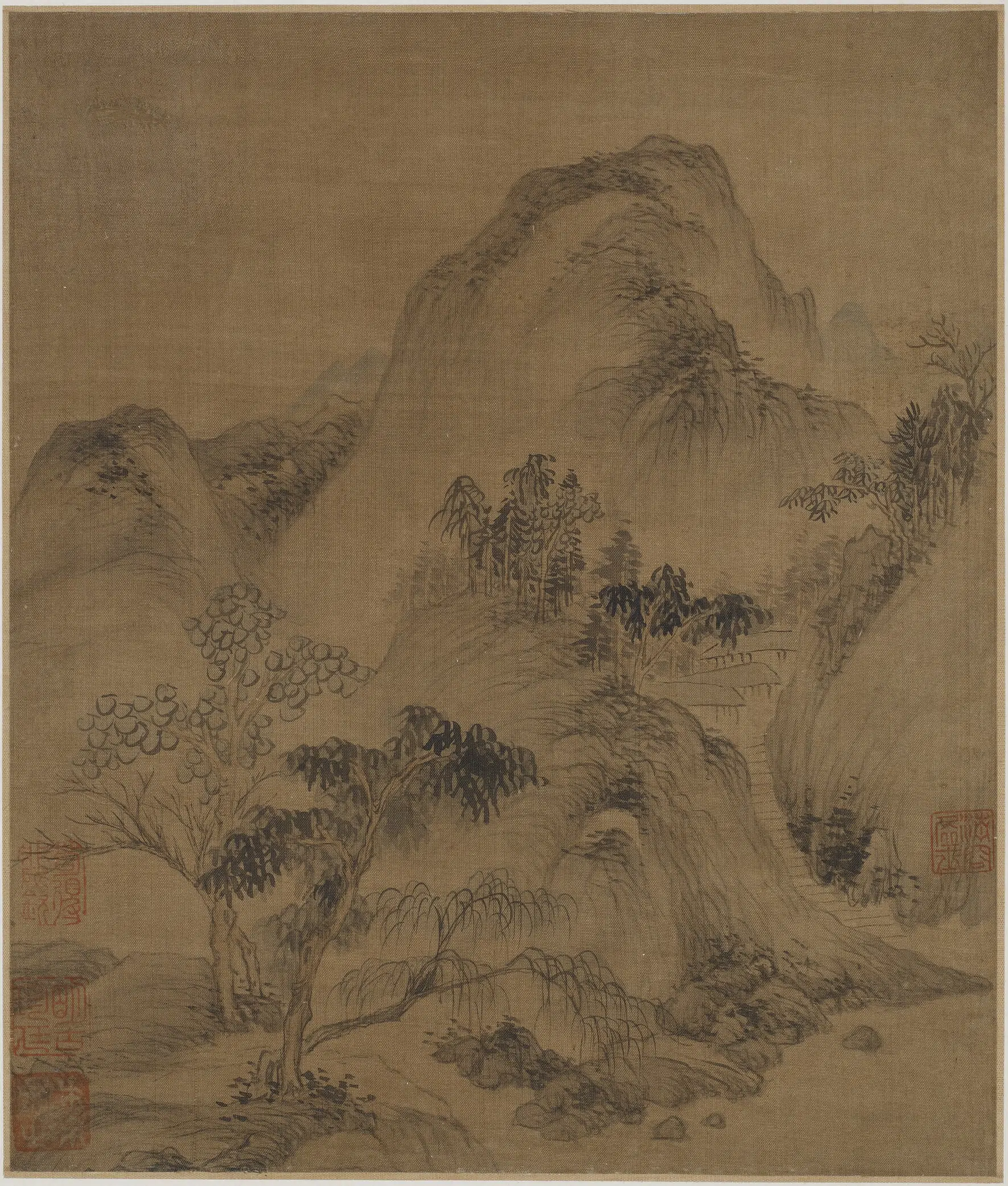元朝【倪瓒】《山水图》