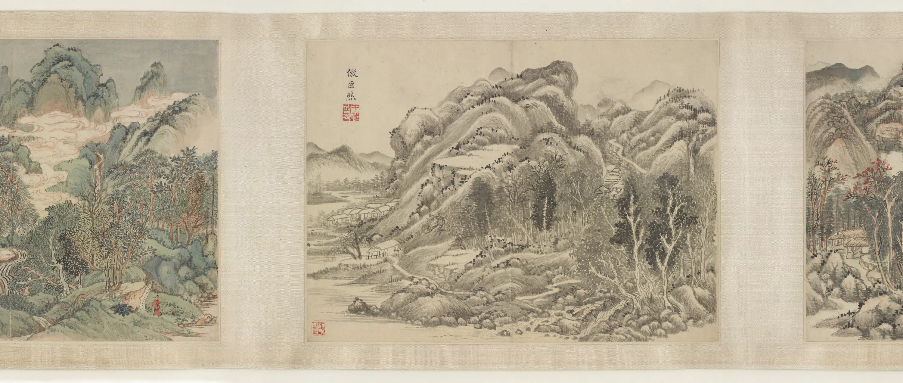 清朝【王时敏】《六页山水图卷》 第3张