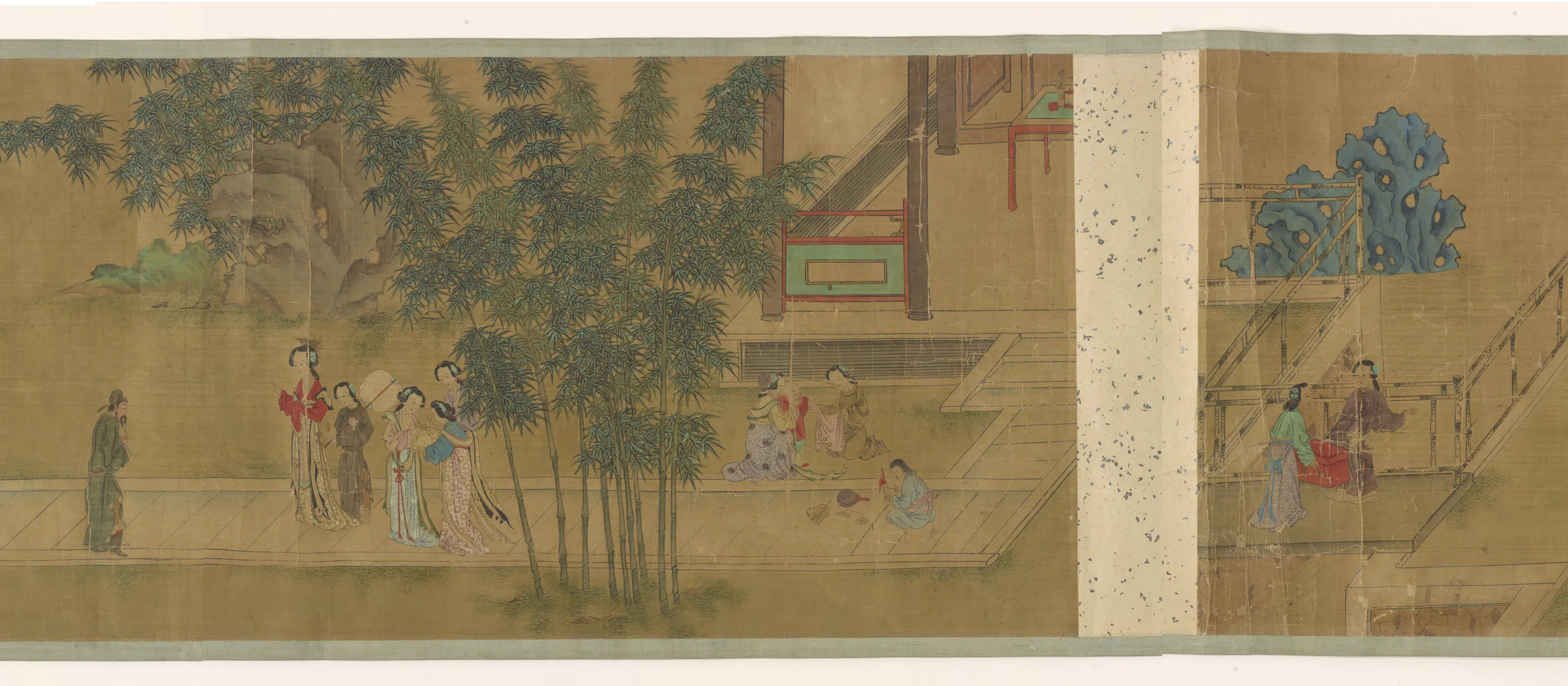 明朝【仇英】《四开组画帝王宫苑闲居图》 第5张 明朝【仇英】《四开组画帝王宫苑闲居图》 第5张