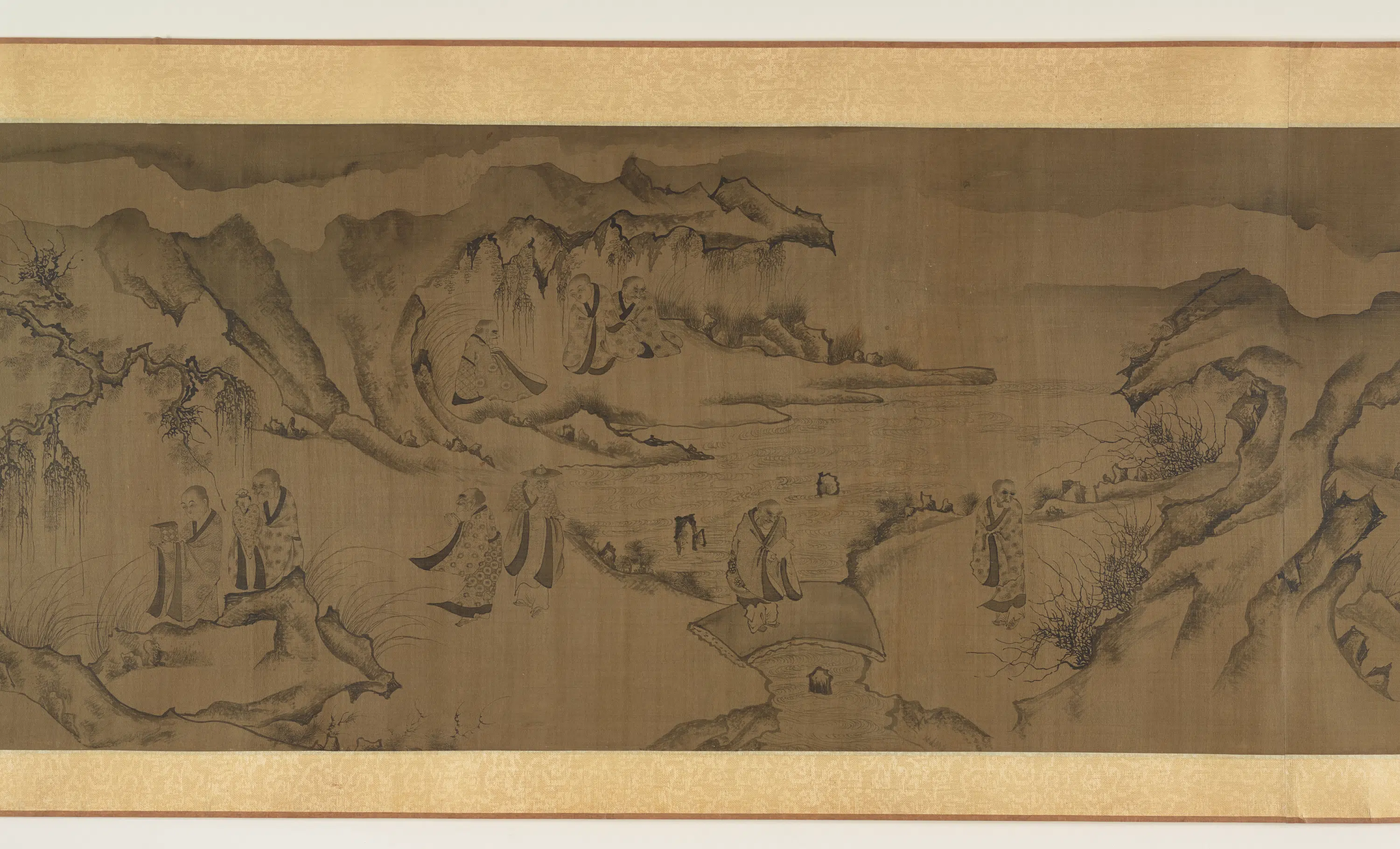 宋朝【李公麟】《白描罗汉观音山水图》 第14张