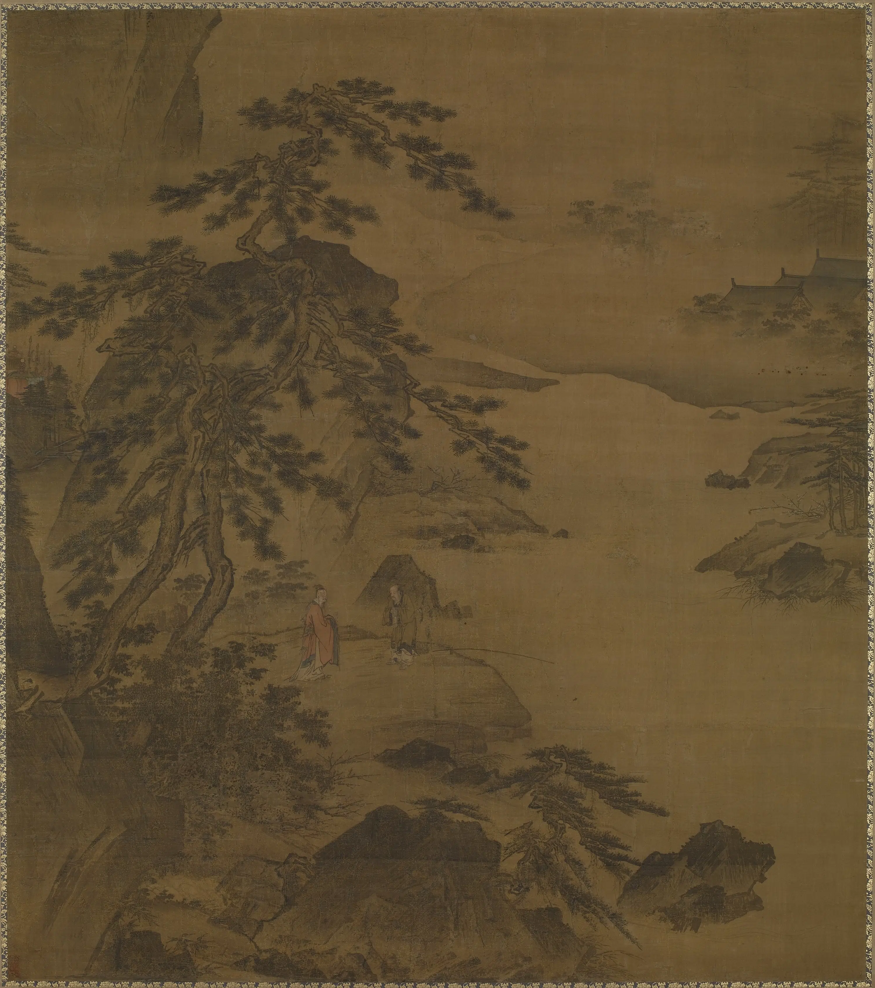 宋朝【夏圭（珪）】《渭滨访贤图》