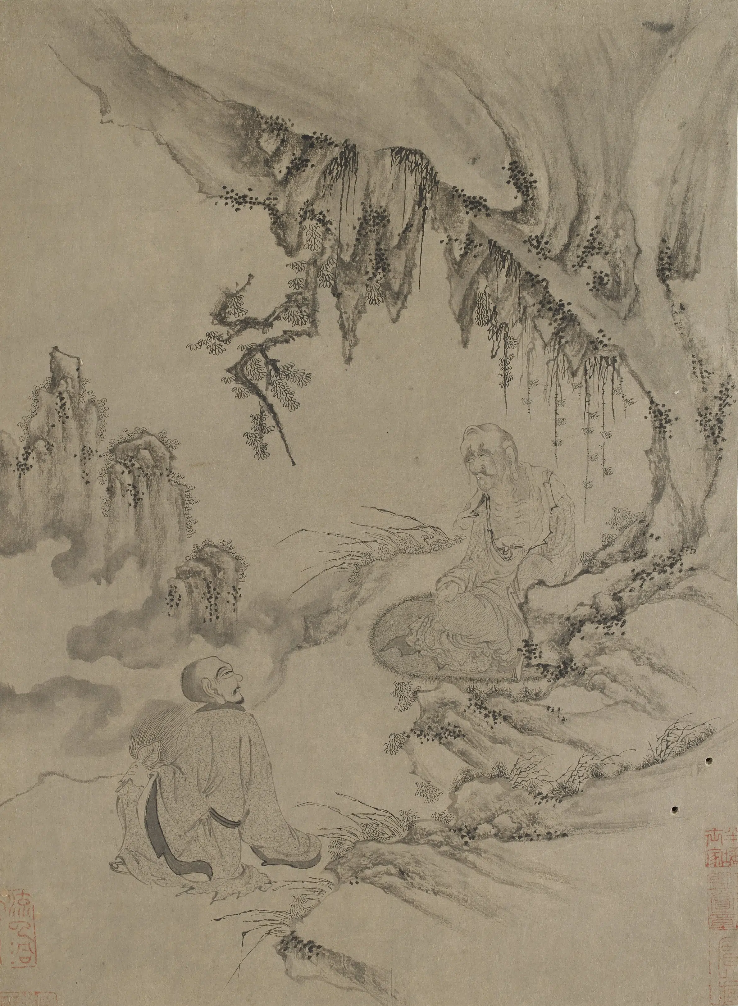 宋朝【李公麟】《十八罗汉图册-2》 第9张 宋朝【李公麟】《十八罗汉图册-2》 第9张