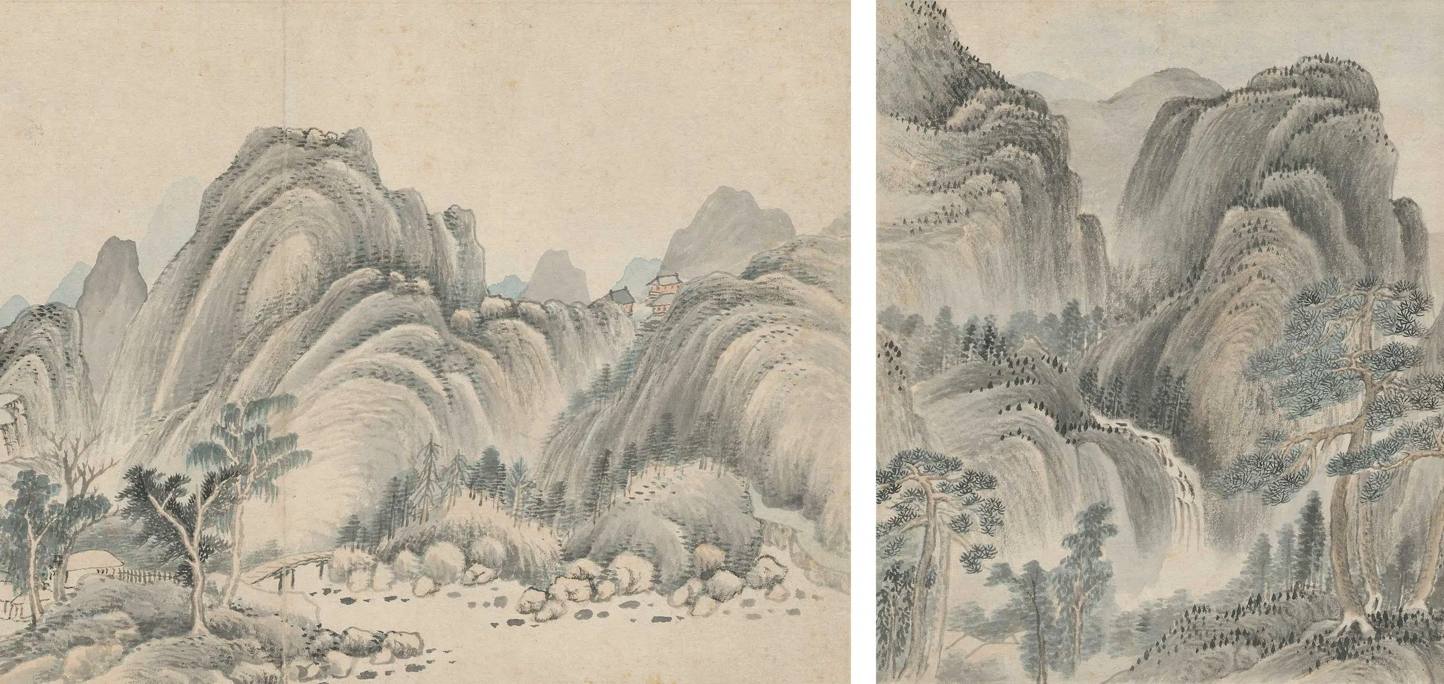 清代【高简】《拟江参山水册》 第2张 清代【高简】《拟江参山水册》 第2张