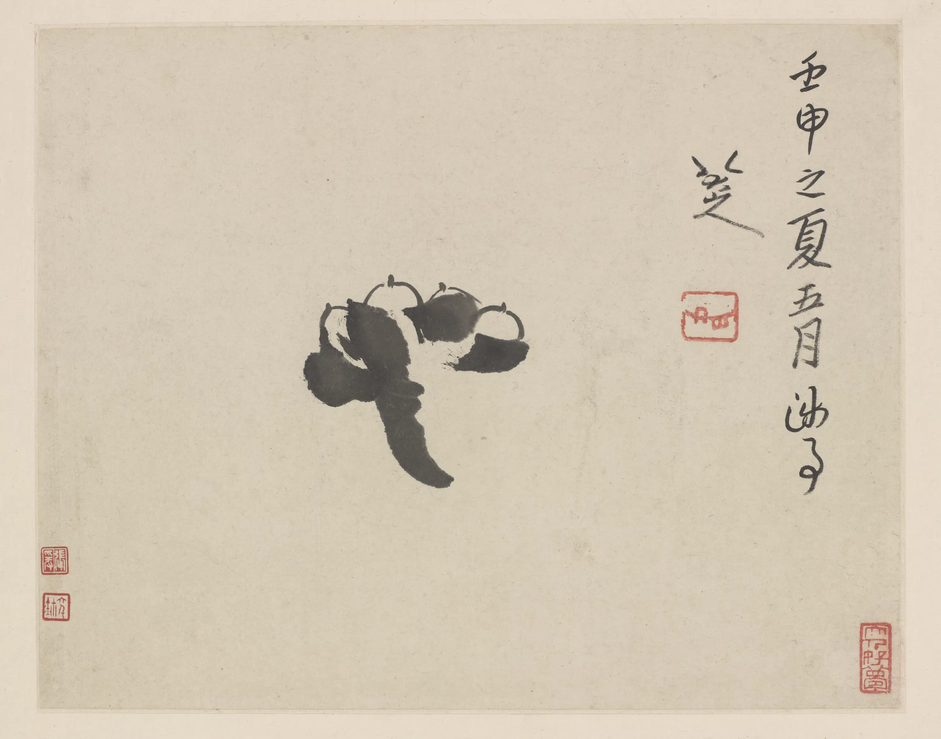 清朝【朱耷】《莲蓬图(册页)》