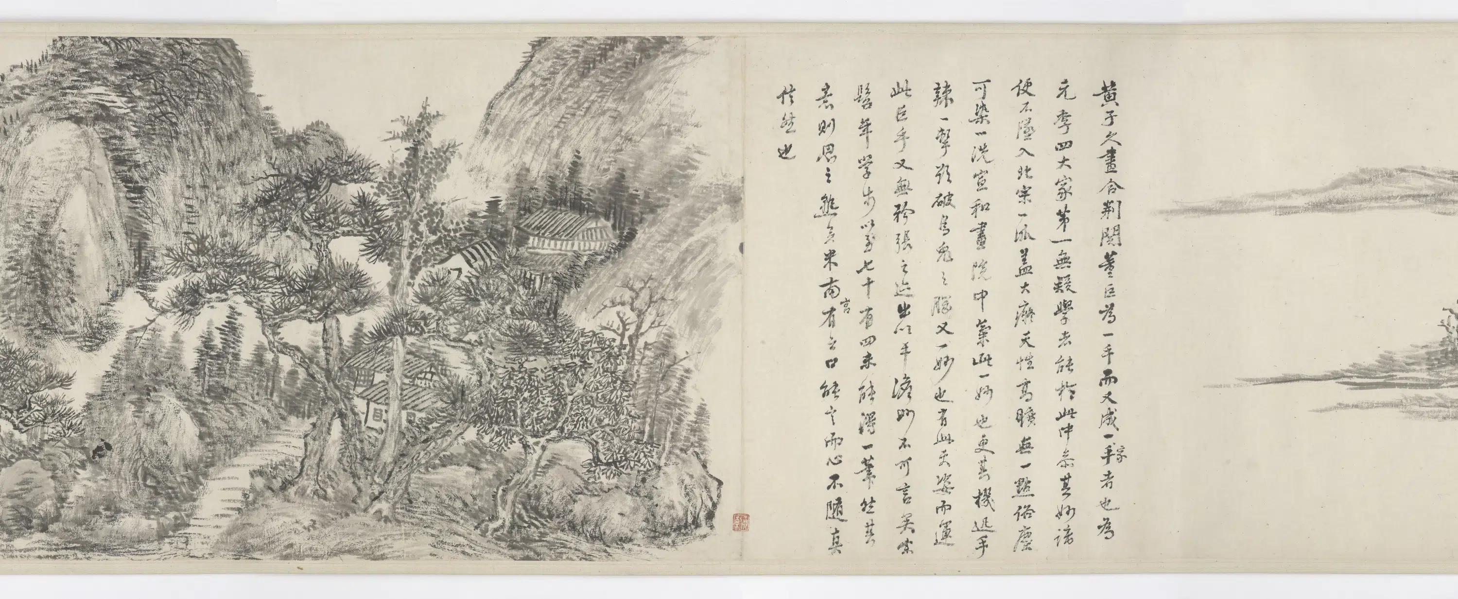 清朝【王宸（蓬樵）】《仿宋元粉本六段（山水）图卷》 第4张