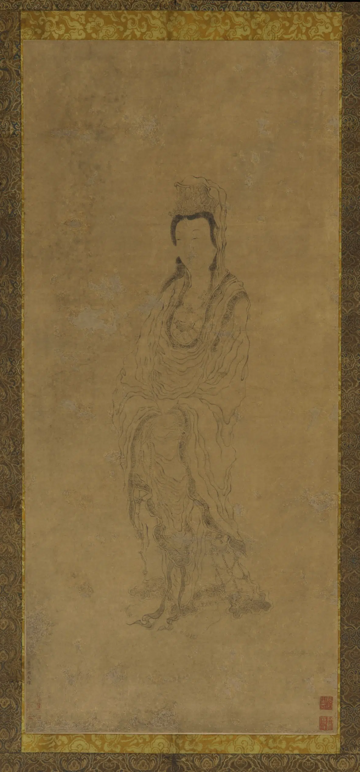明朝【张宏】《观音立像》