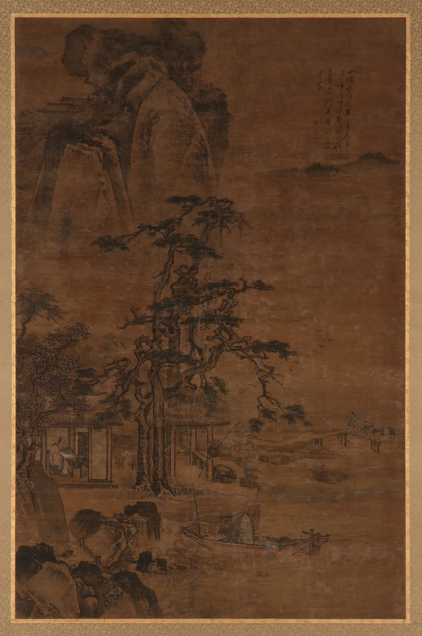 明朝【王谔】《水园隐居图》