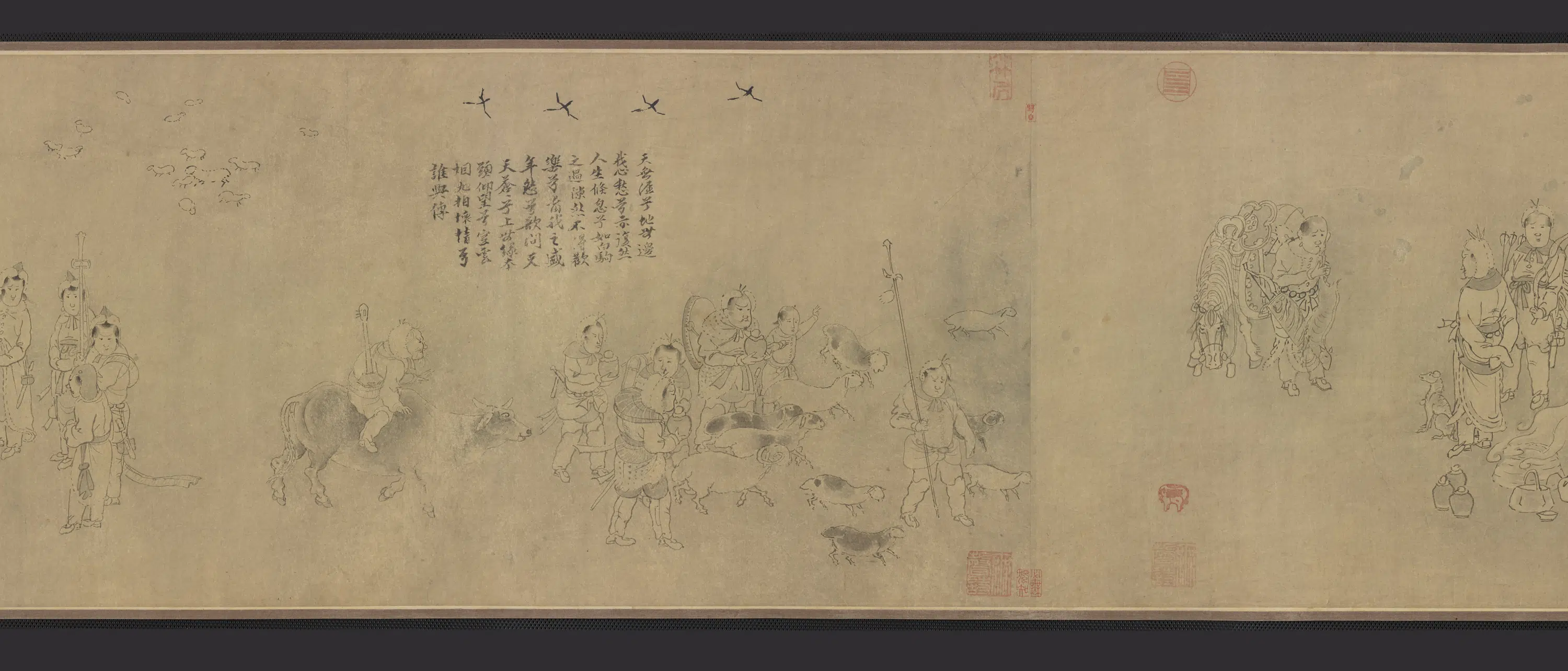 宋朝【龚开】《笳拍图卷(蔡文姬被掳图)》 第9张 宋朝【龚开】《笳拍图卷(蔡文姬被掳图)》 第9张