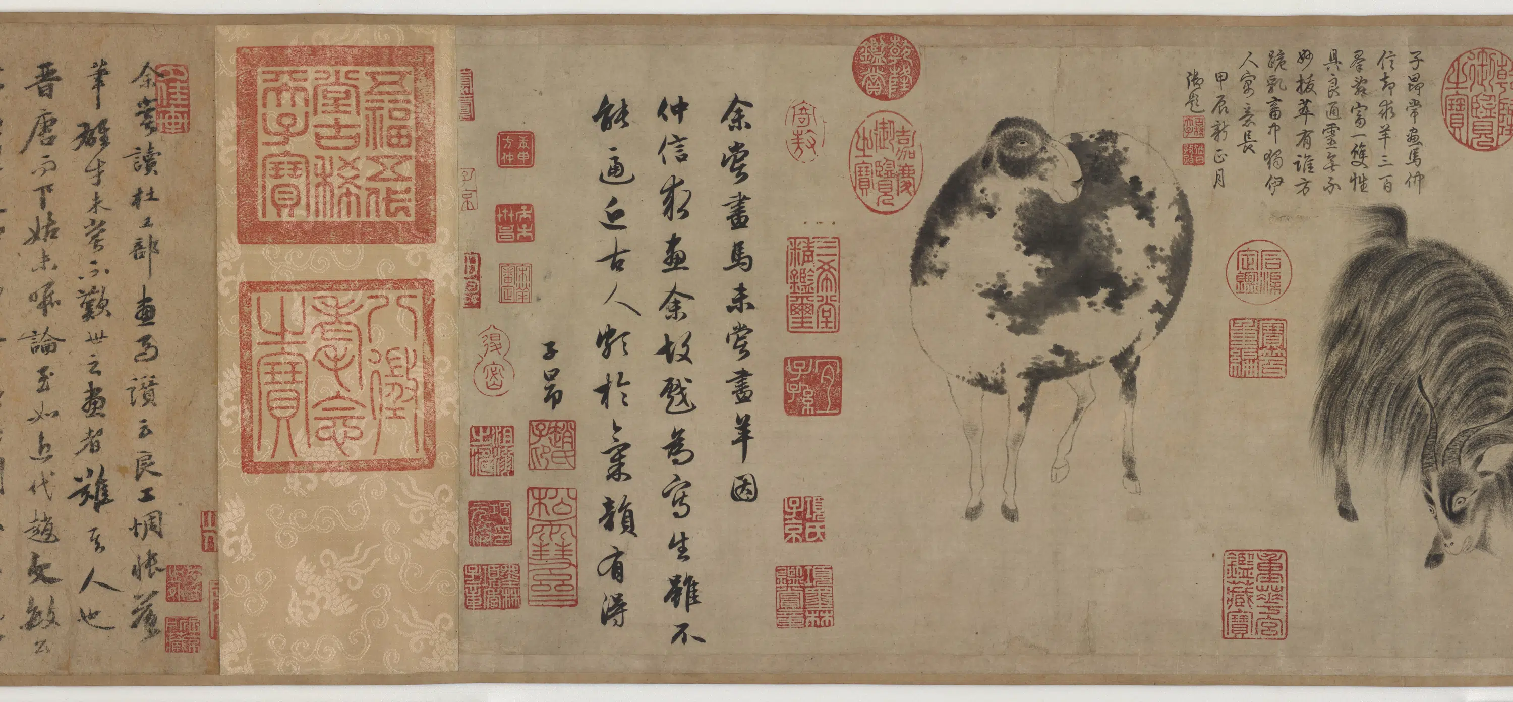 元朝【赵孟俯】《二羊图卷》 第2张