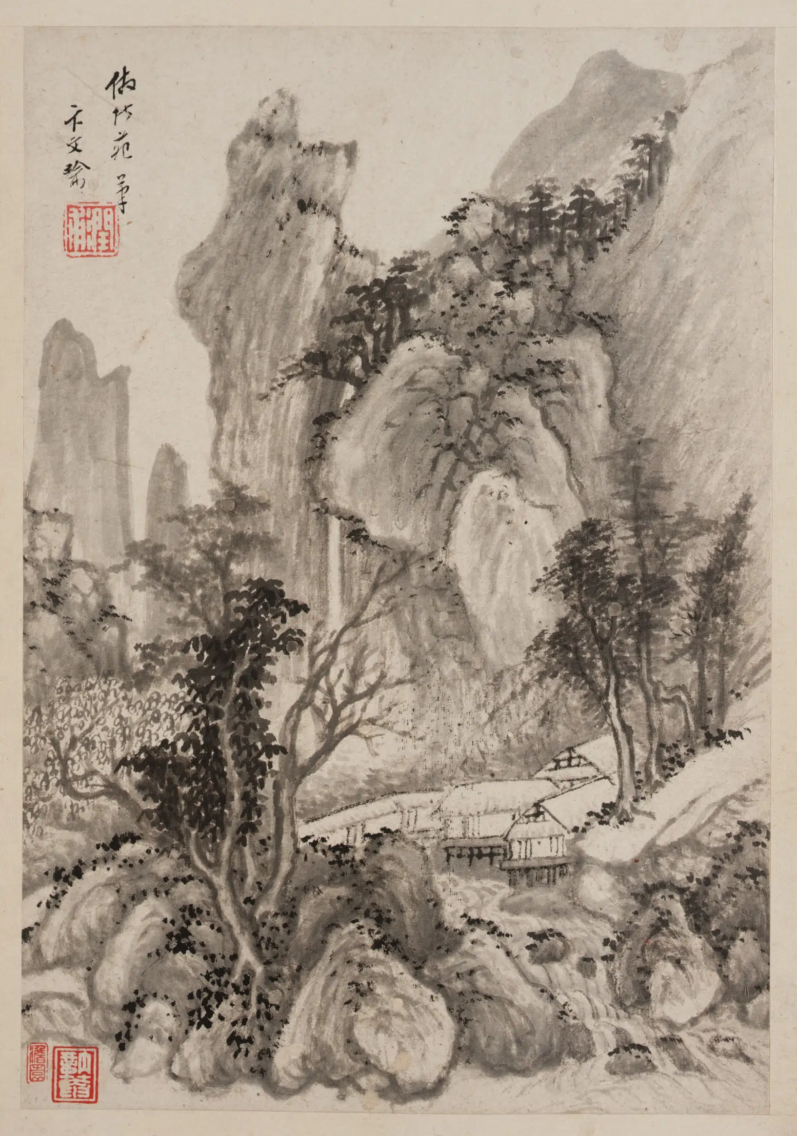 明朝【卞文瑜】《仿古山水图册》