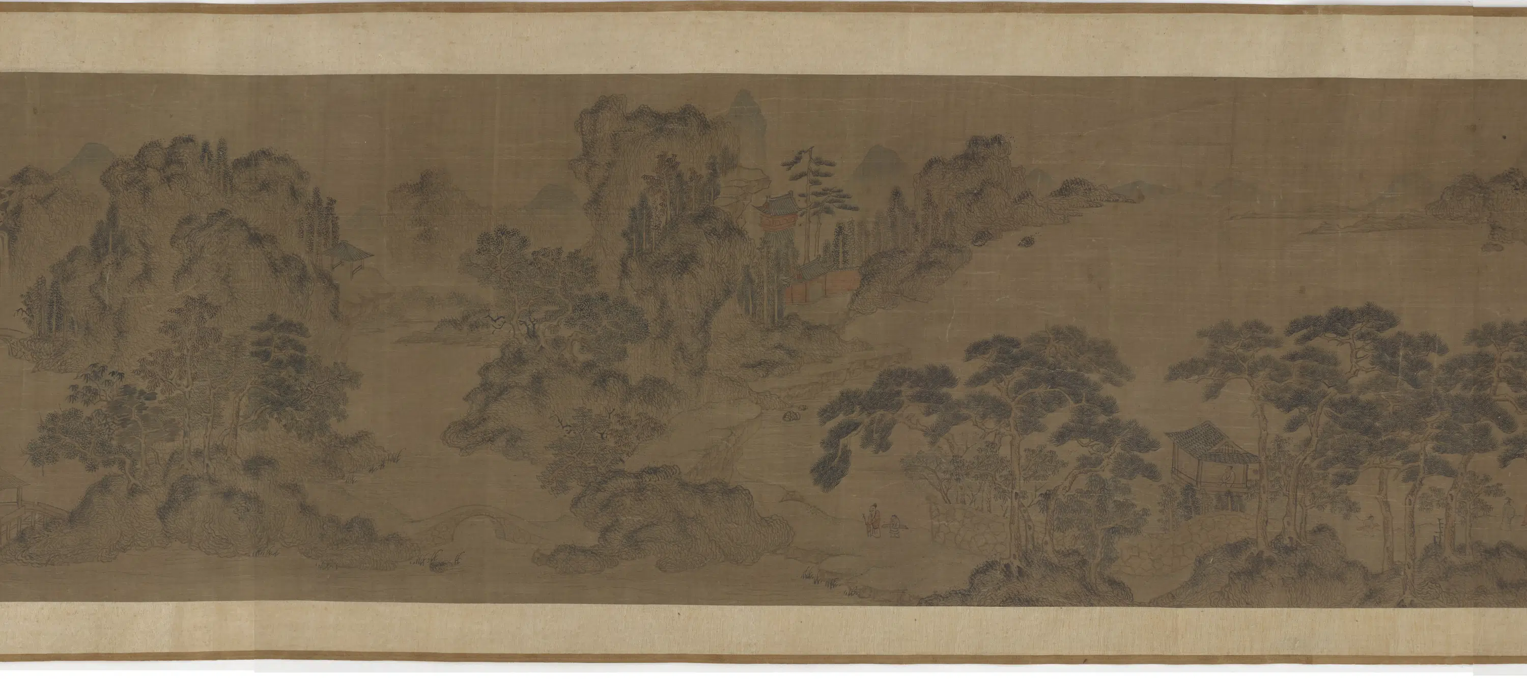 元朝【王蒙】《溪山读书图卷》 第5张