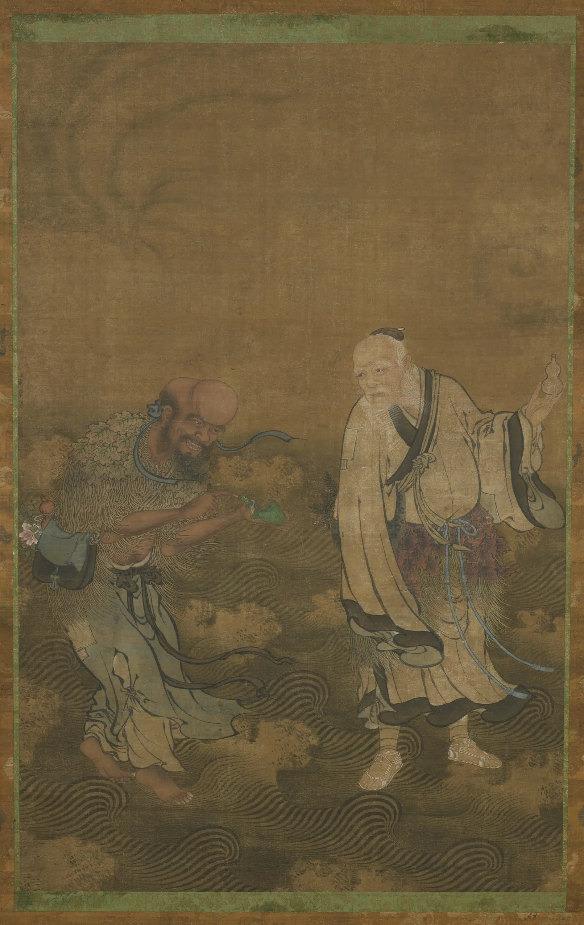 宋朝【方椿年】《仙人渡水图》 第1张