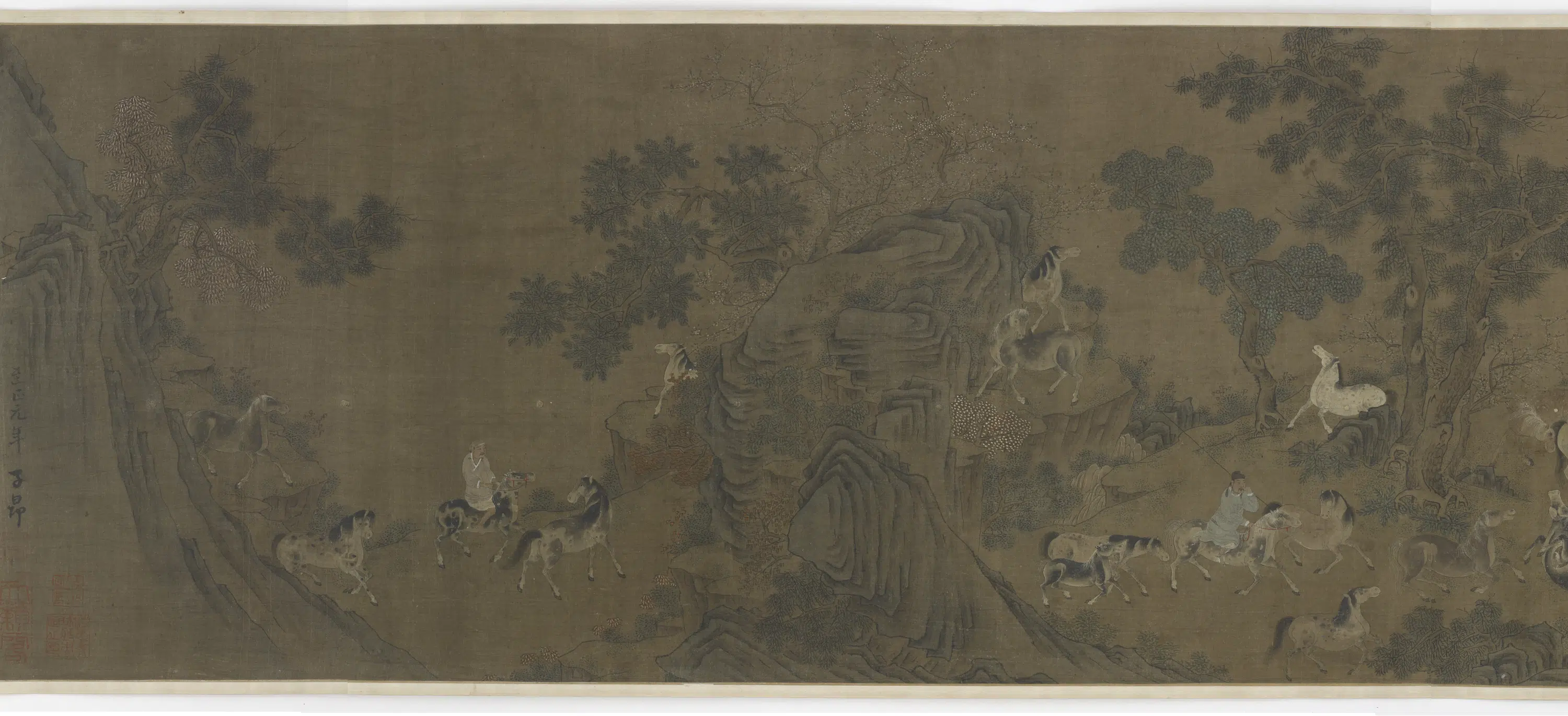 元朝【赵孟俯】《百马图卷》 第3张 元朝【赵孟俯】《百马图卷》 第3张