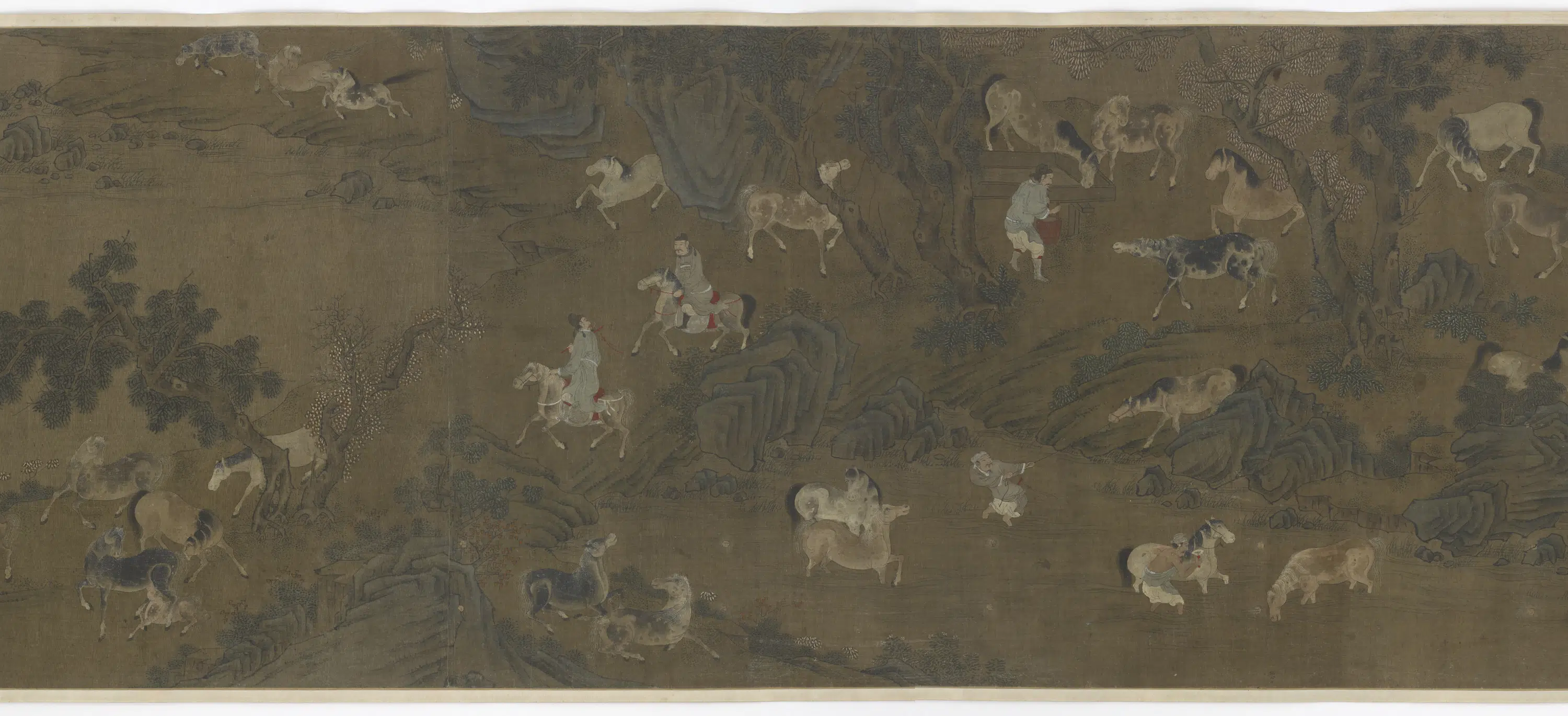 元朝【赵孟俯】《百马图卷》 第6张 元朝【赵孟俯】《百马图卷》 第6张