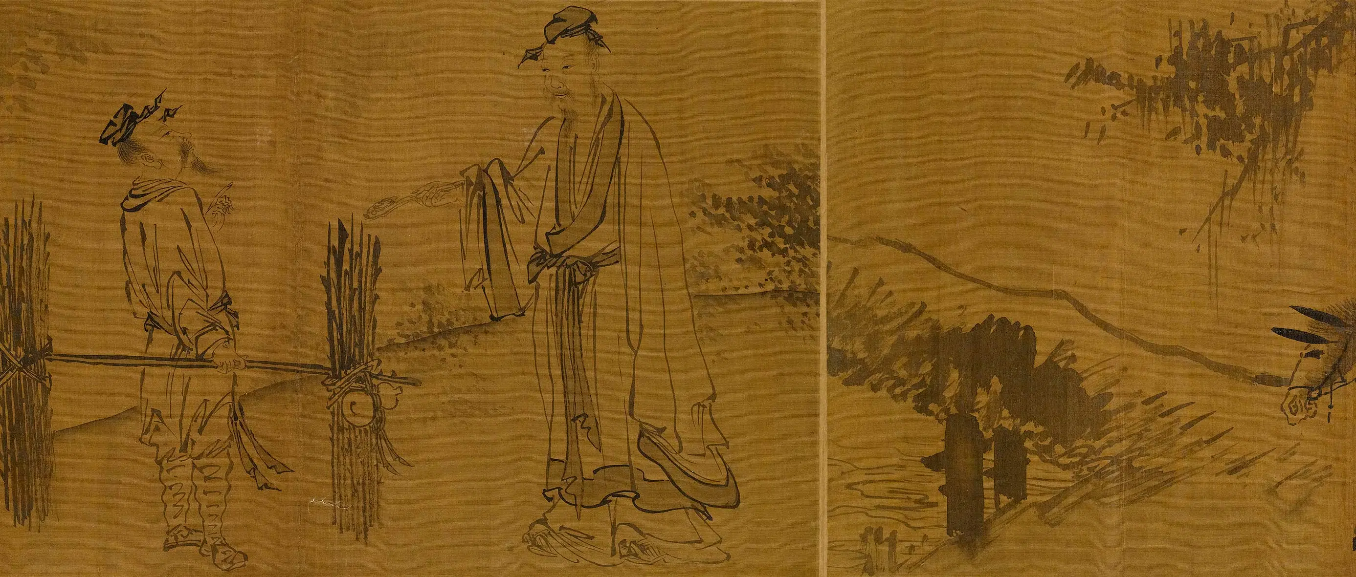 明朝【吴伟】《田园樵牧册(传)》 第2张