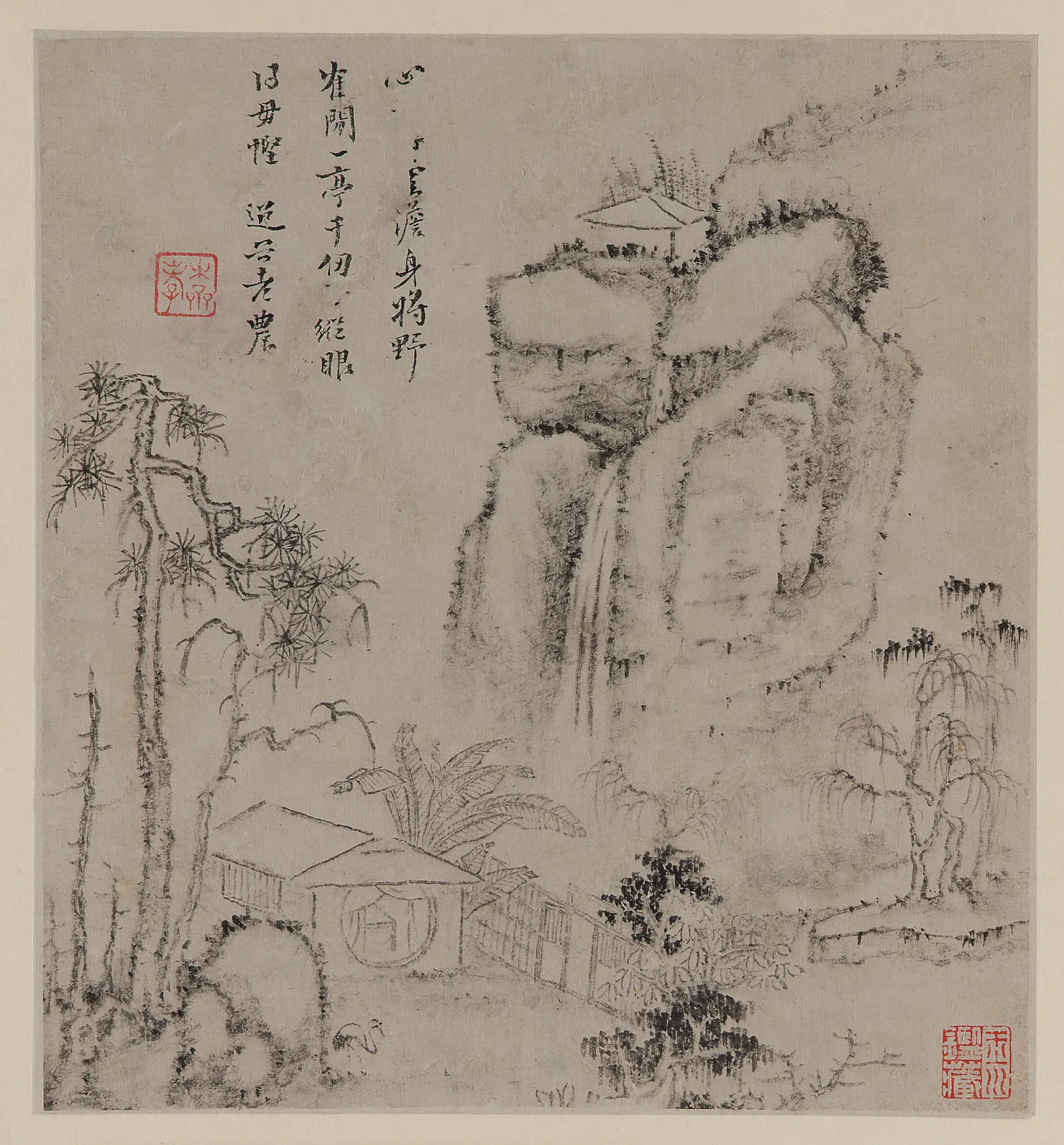 清朝【戴本孝】《山水图册》 第8张