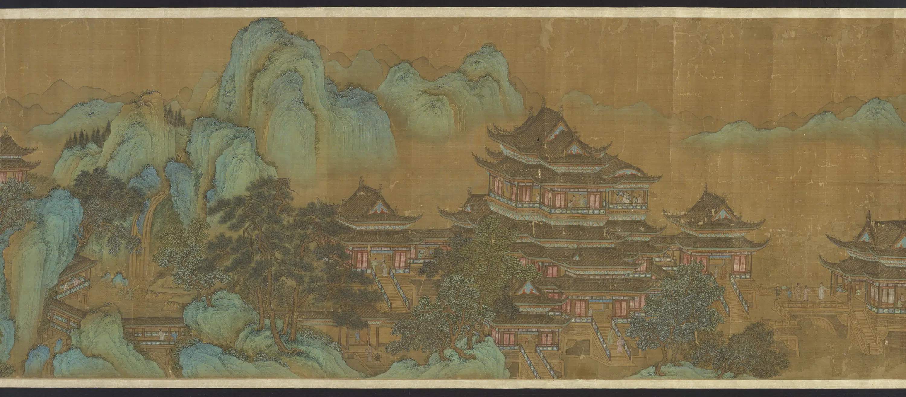 宋朝【赵伯驹】《江山楼阁图卷》 第3张