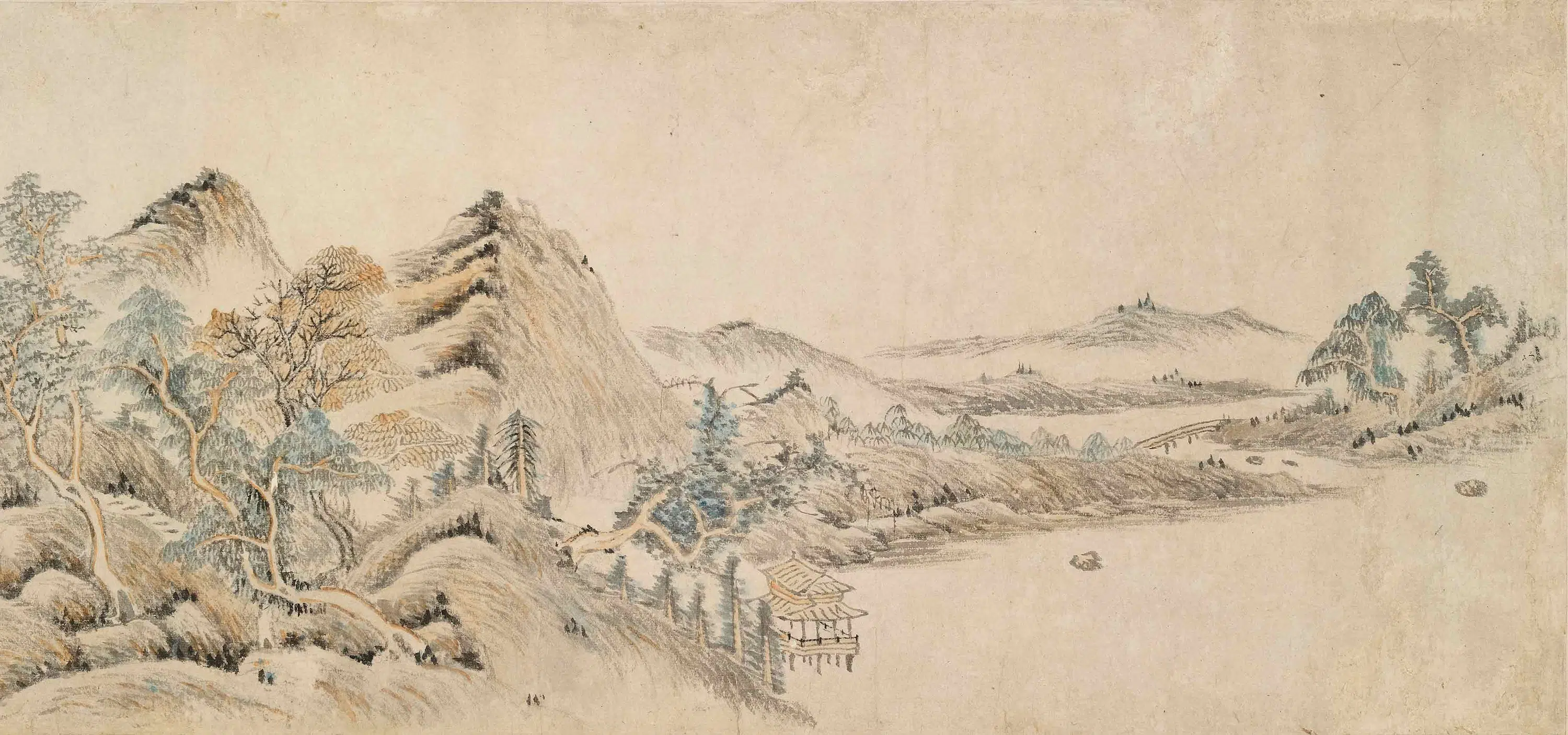 清代【张一鹄】《拟黄公望秋山夕照图卷》 第6张