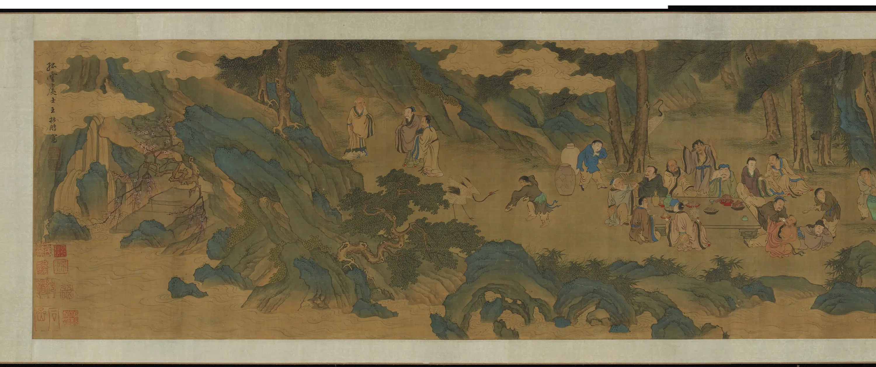 明朝【仇英】《山水群仙图》 第2张 明朝【仇英】《山水群仙图》 第2张