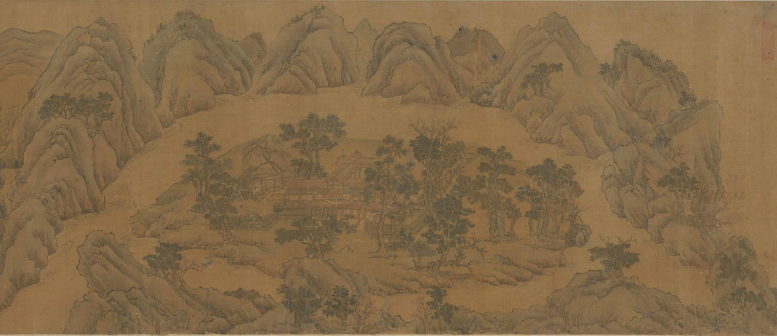 清代【佚名】《摹王维辋川图卷》 第4张