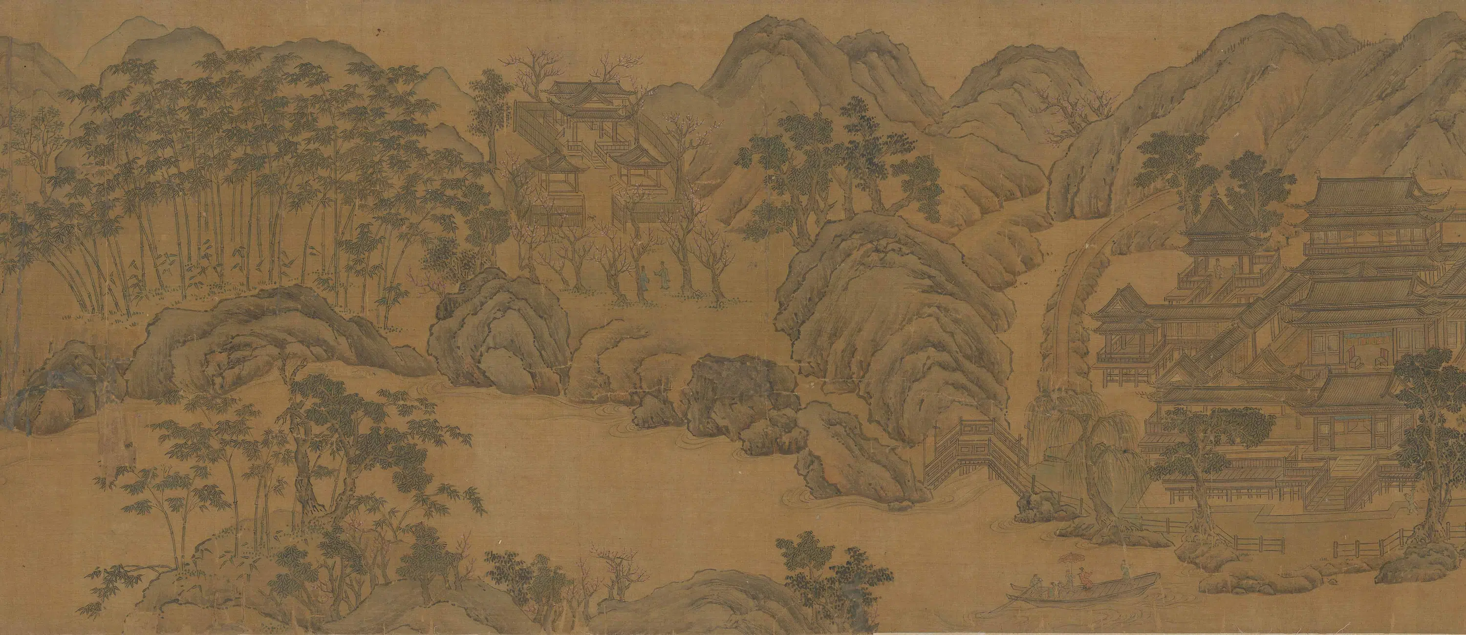 清代【佚名】《摹王维辋川图卷》 第2张