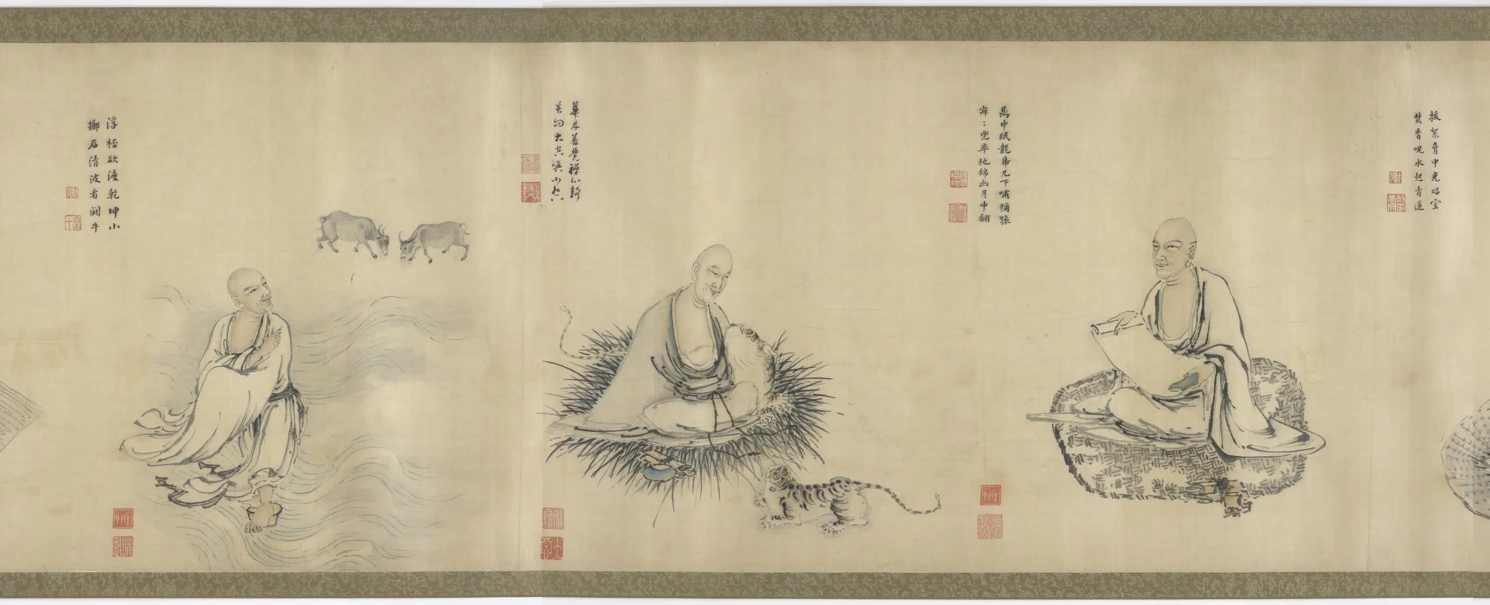 明朝【陈贤】《二十四诸天图卷》 第3张