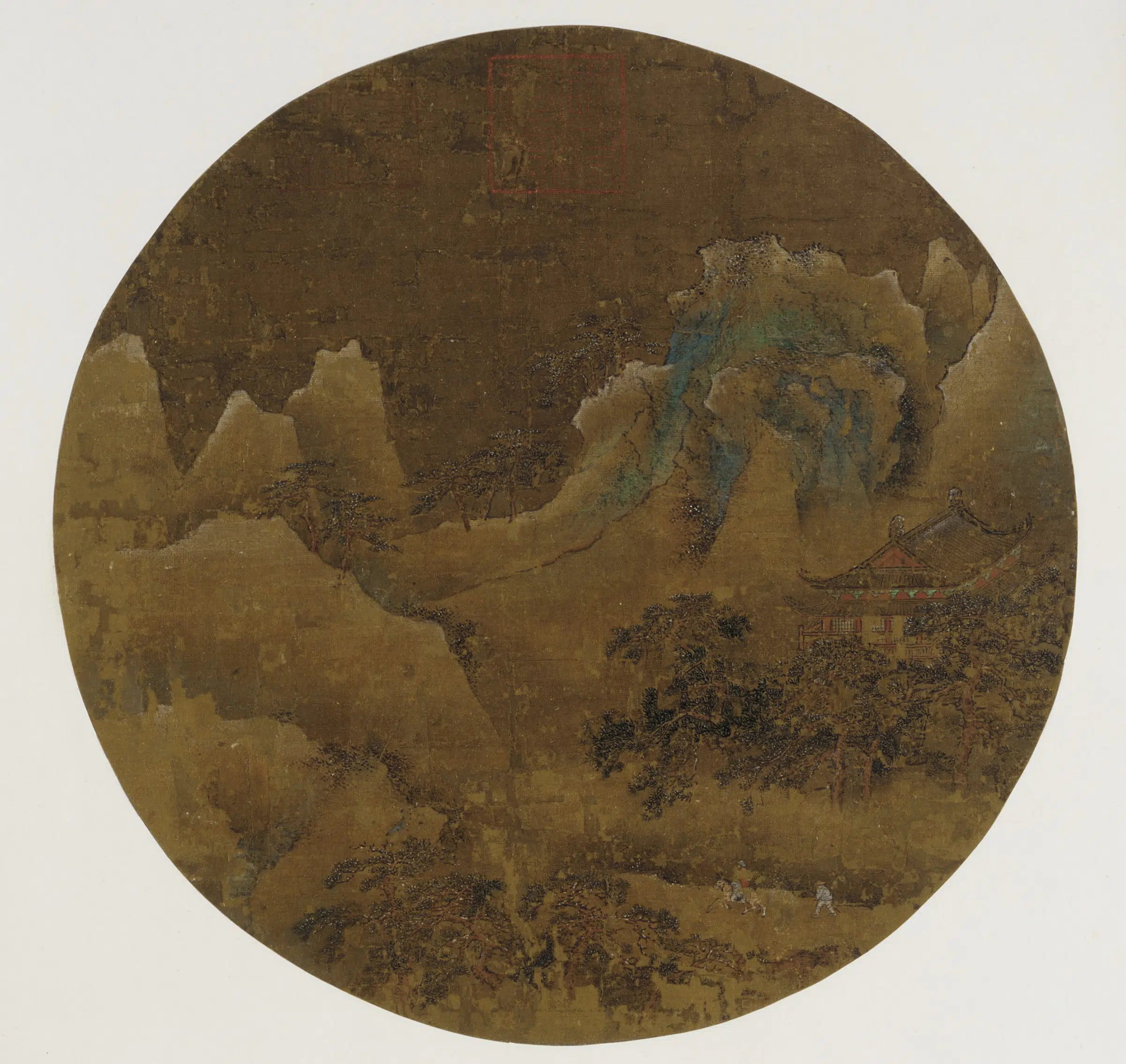 【佚名】《松岩古寺图》