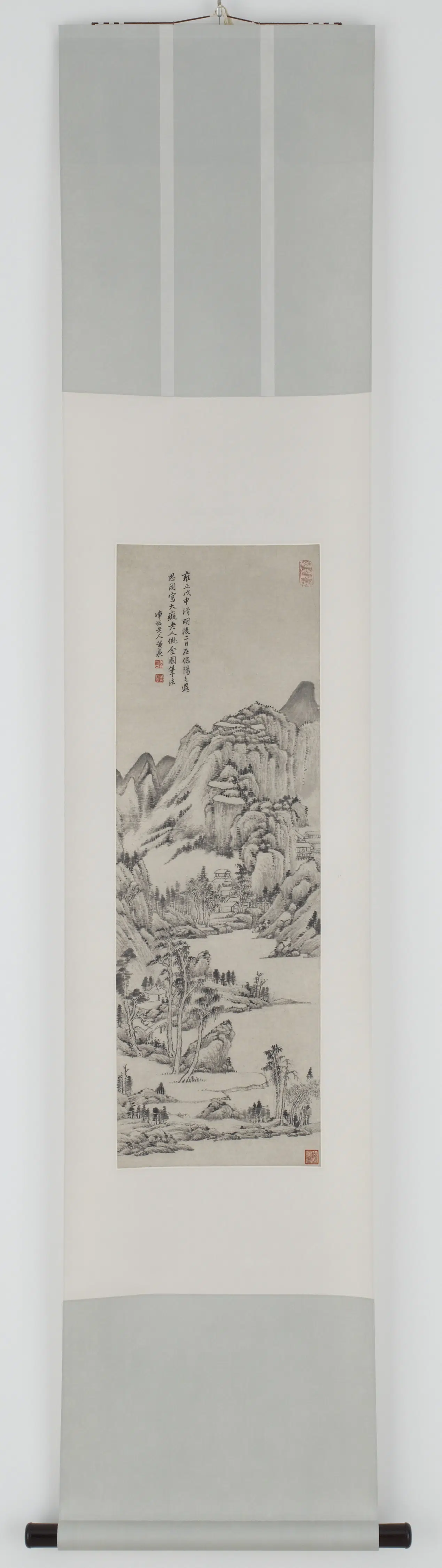清朝【黄鼎】《山水图轴》 第1张