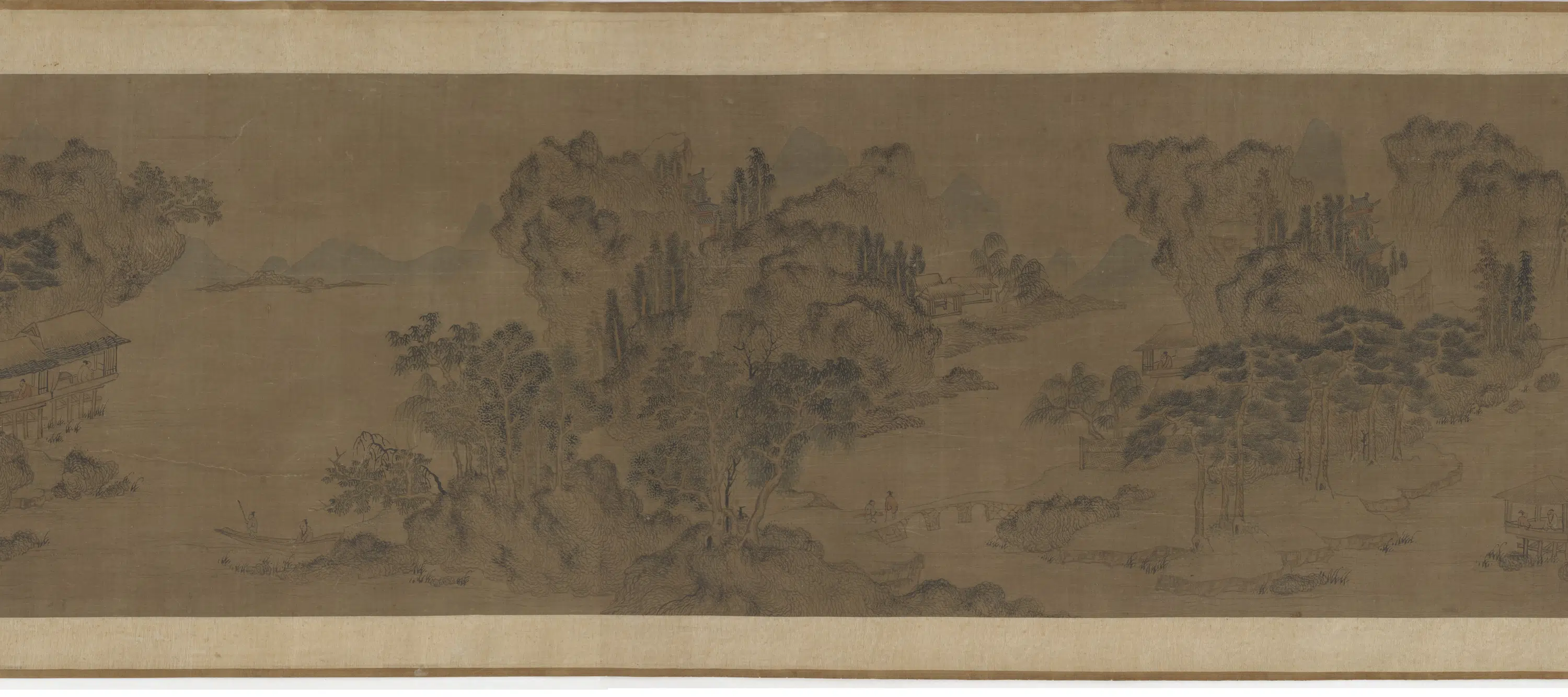 元朝【王蒙】《溪山读书图卷》 第4张