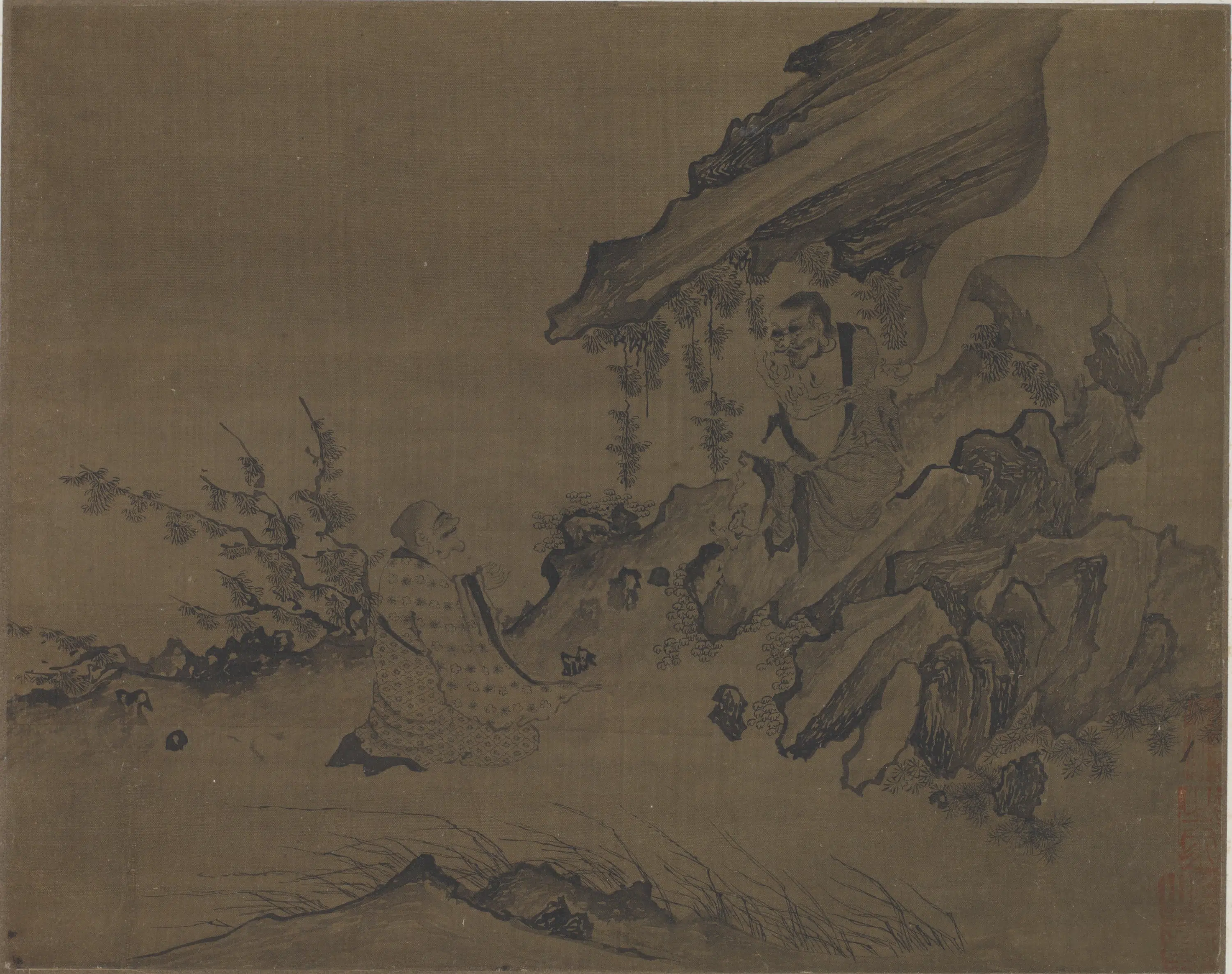 宋朝【李公麟】《十八罗汉图册-1》