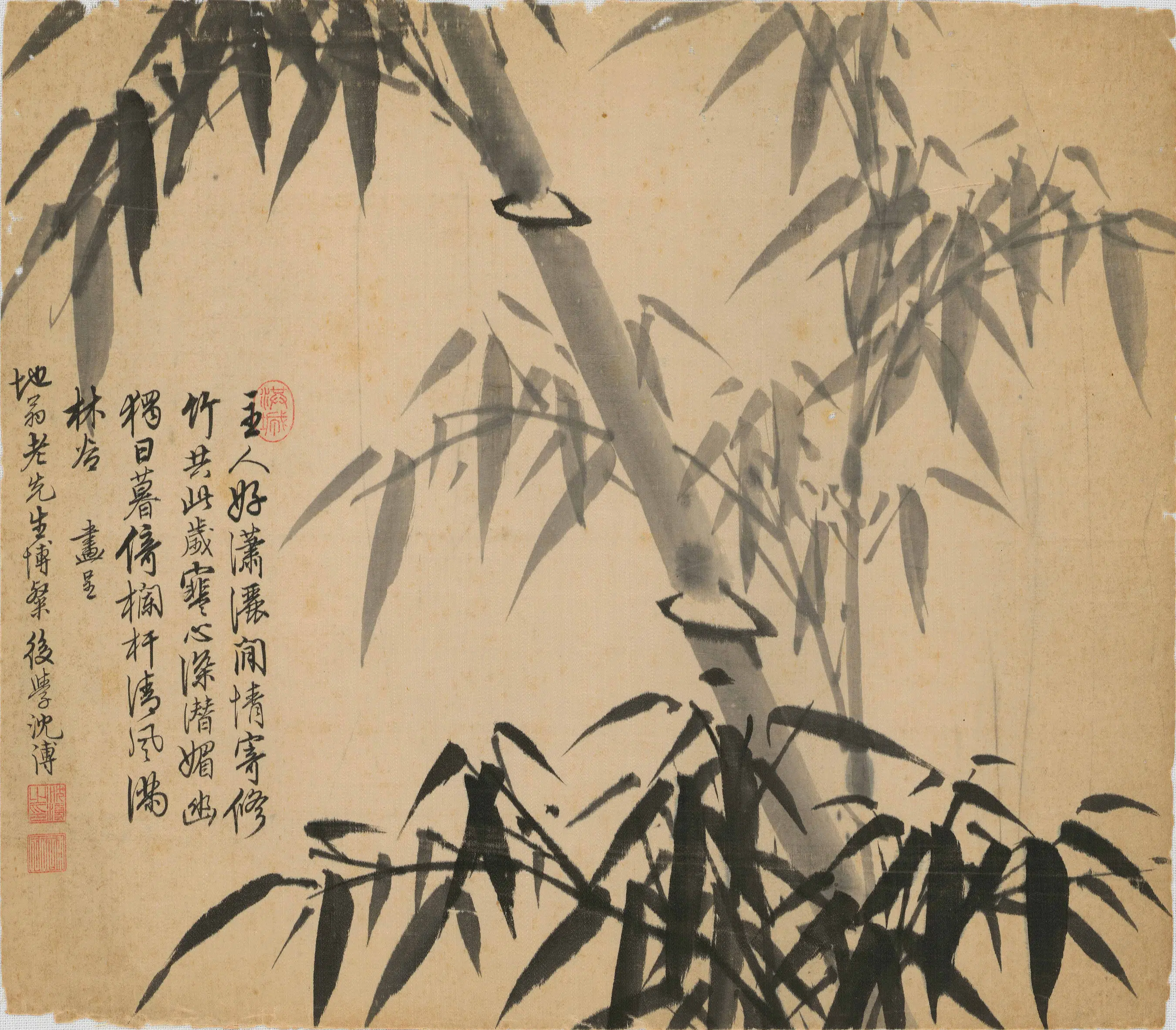 清代【沈溥】《画竹并诗》 第1张