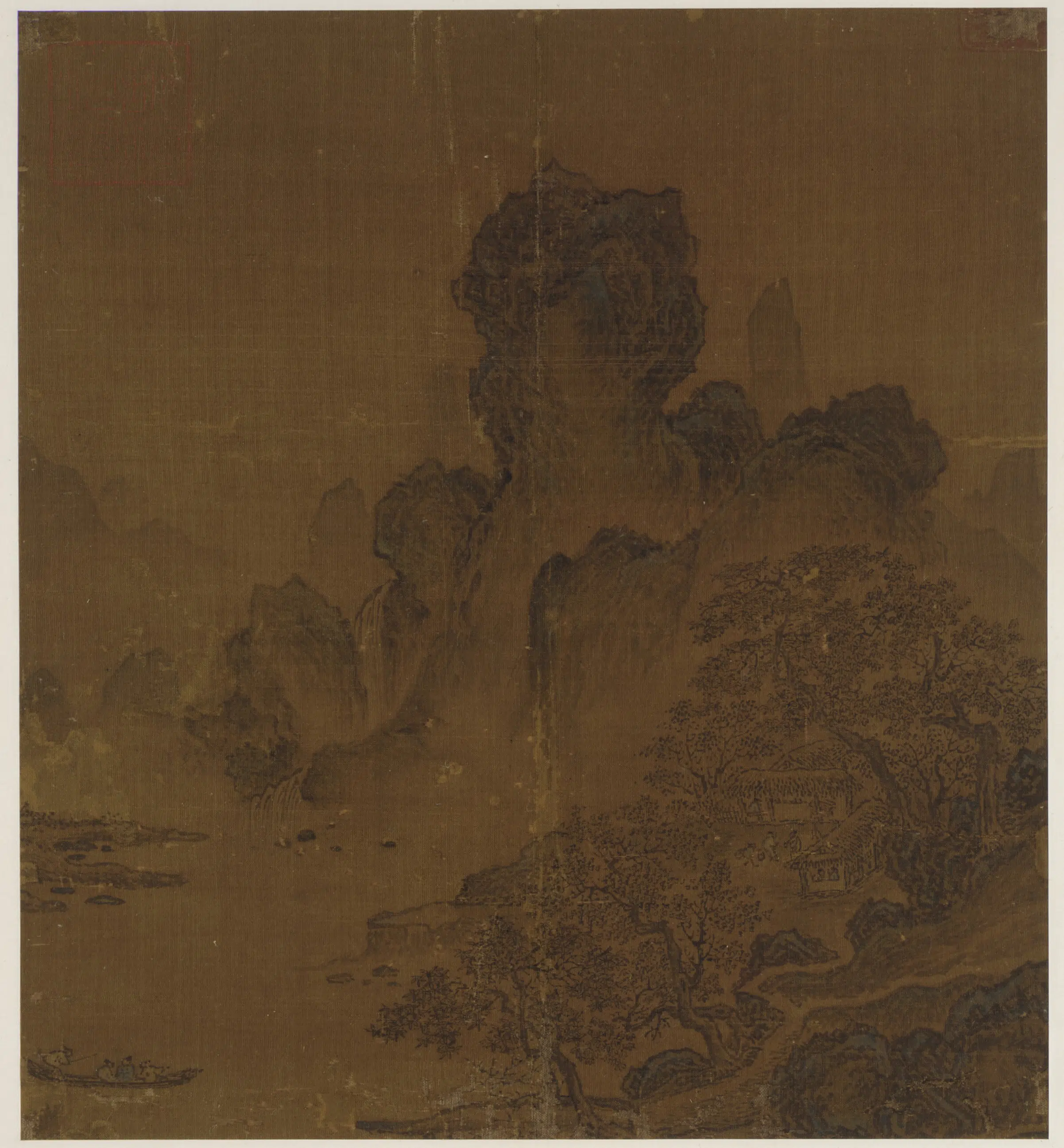 《临江峻峰山居图》