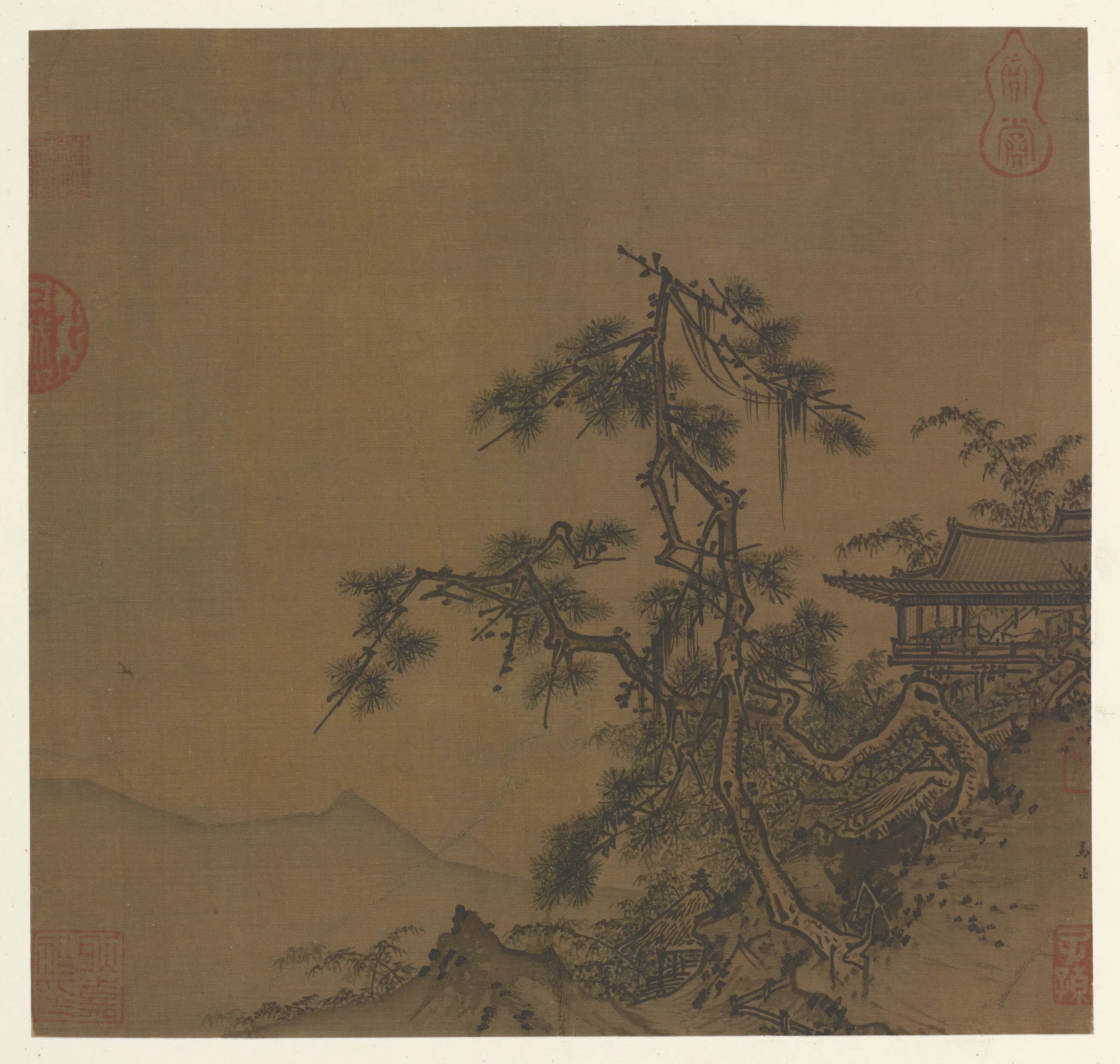 宋朝【马远】《山亭幽景图》
