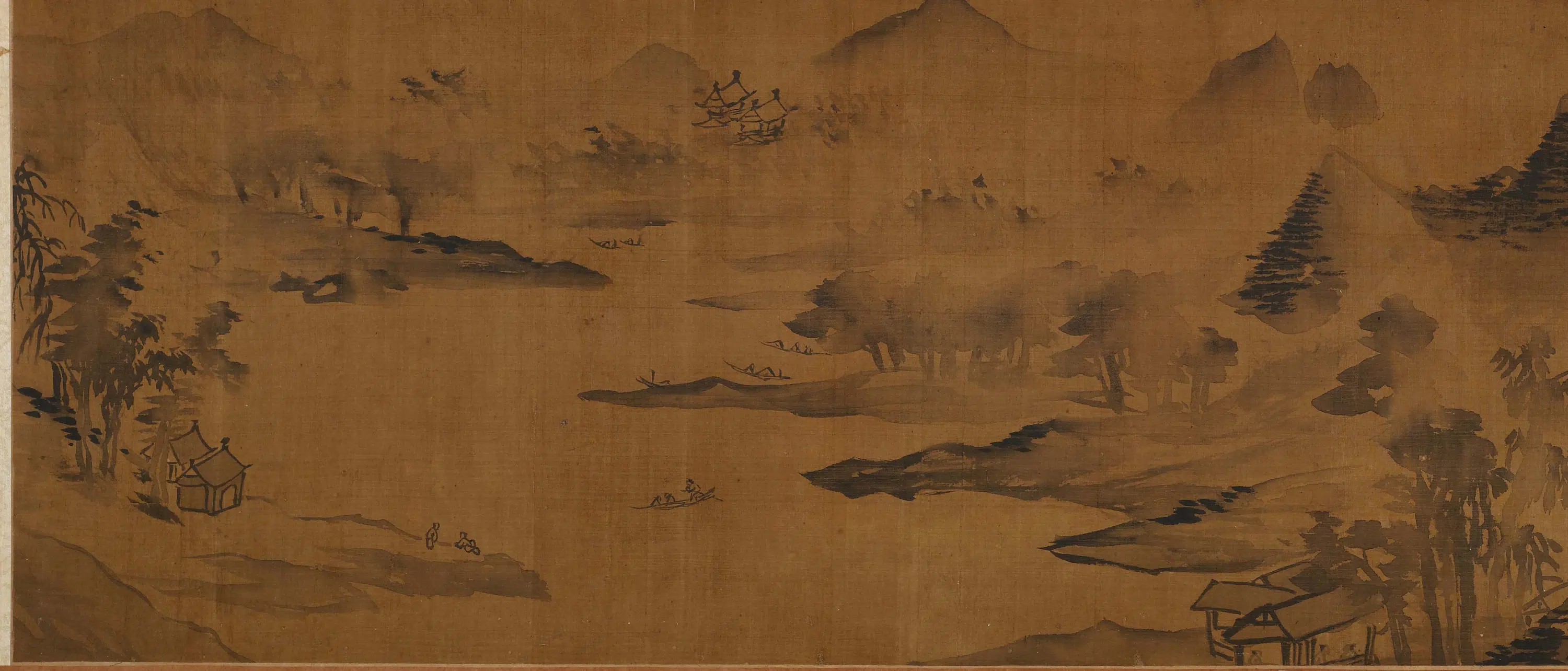 明朝【陈淳】《仿米父子溪山烟雨图(传)》 第2张