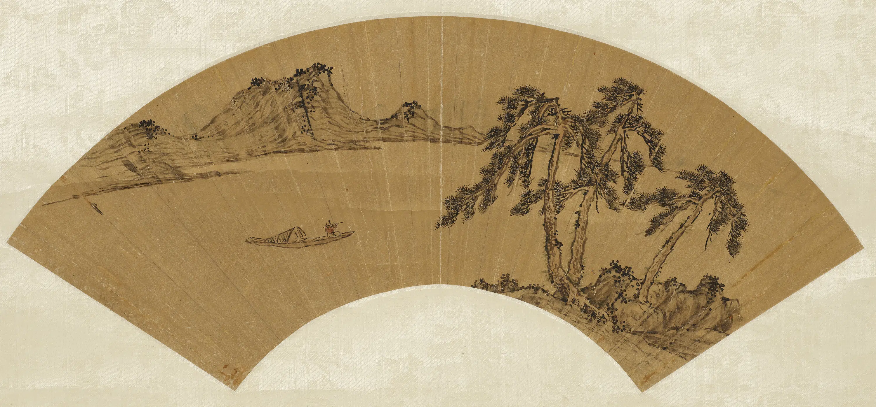 明朝【王世懋】《登江州海天阁纪胜扇面》 第2张