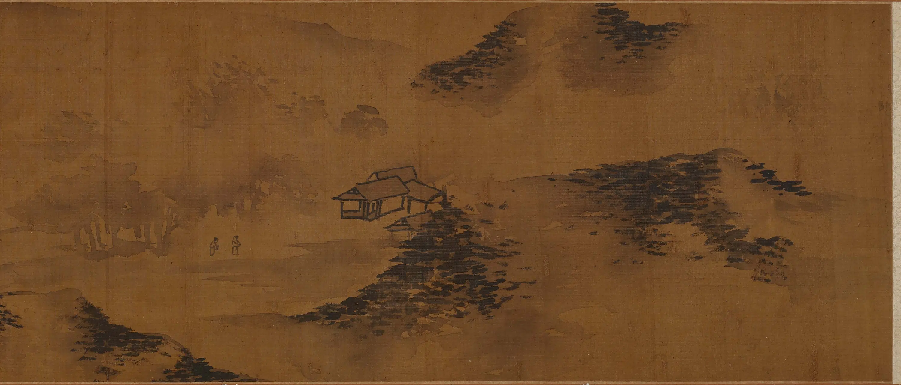 明朝【陈淳】《仿米父子溪山烟雨图(传)》 第4张