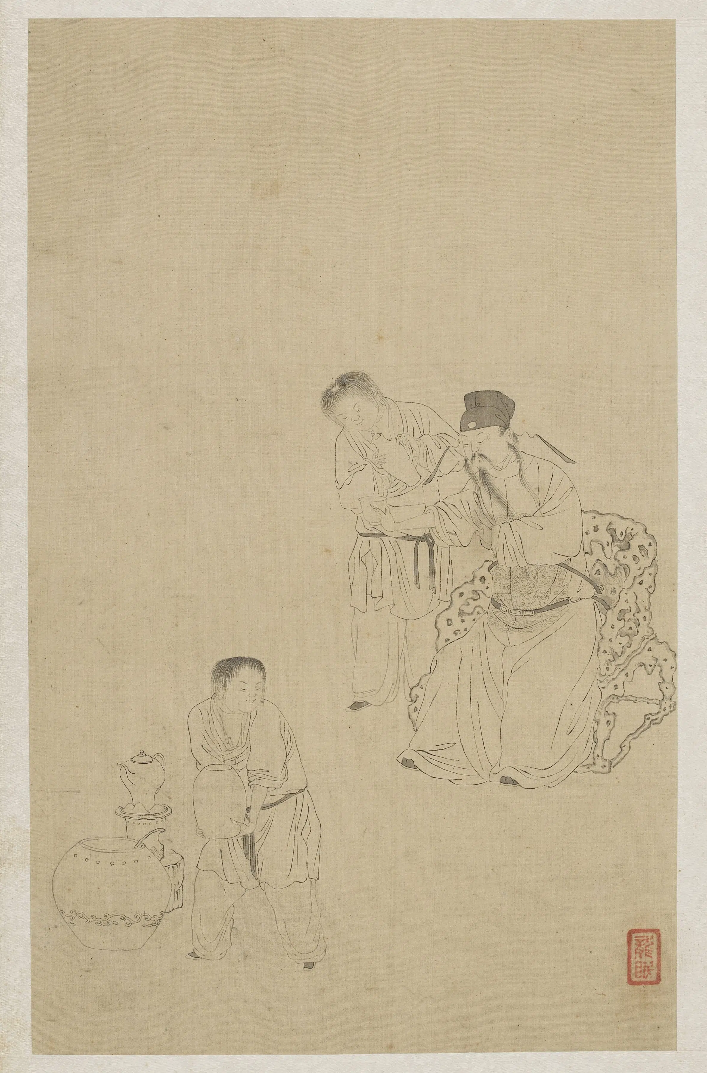 宋朝【李公麟】《人物画册》 第4张 宋朝【李公麟】《人物画册》 第4张