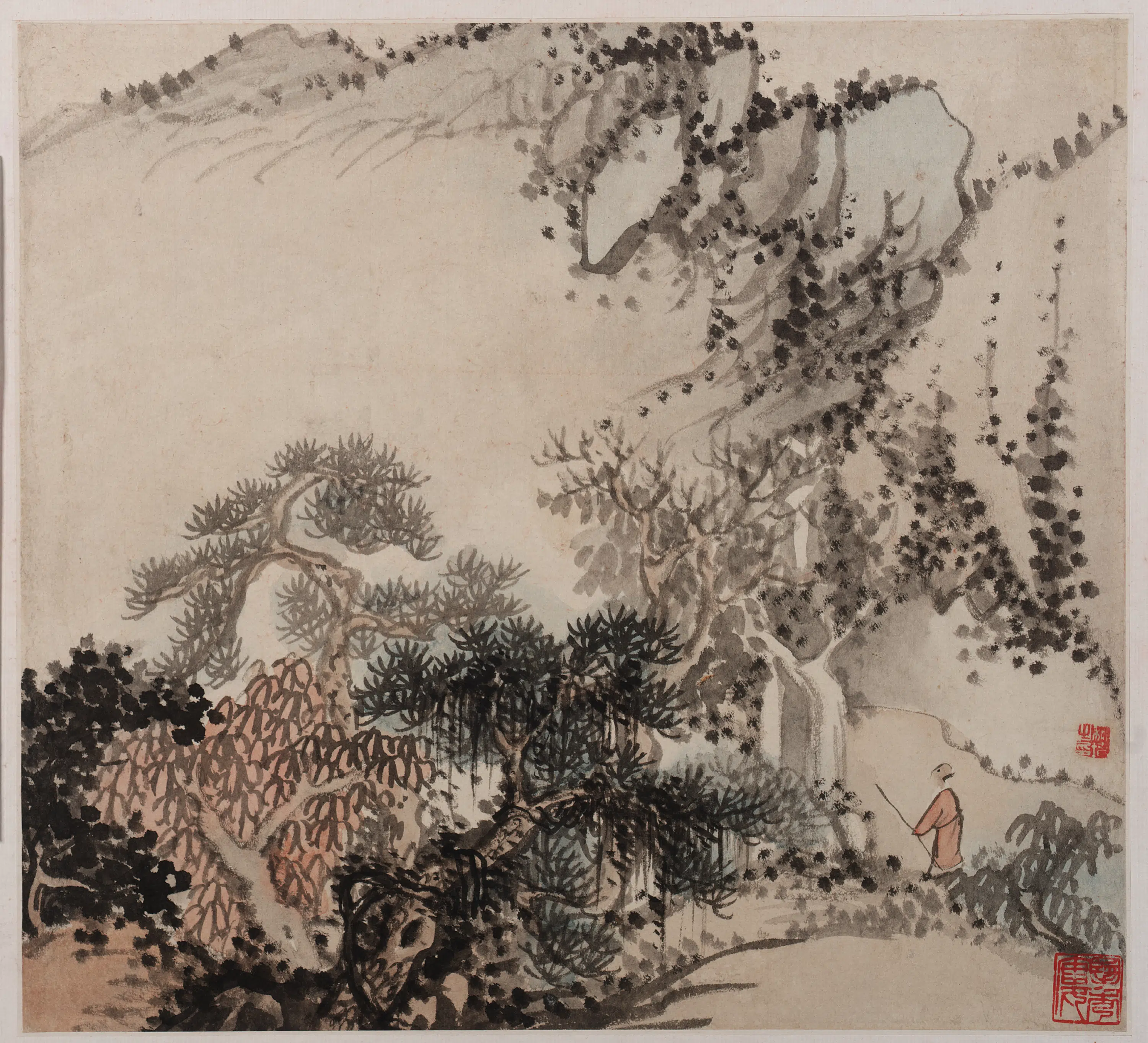 清朝【柳堉】《山水图册八开》 第5张