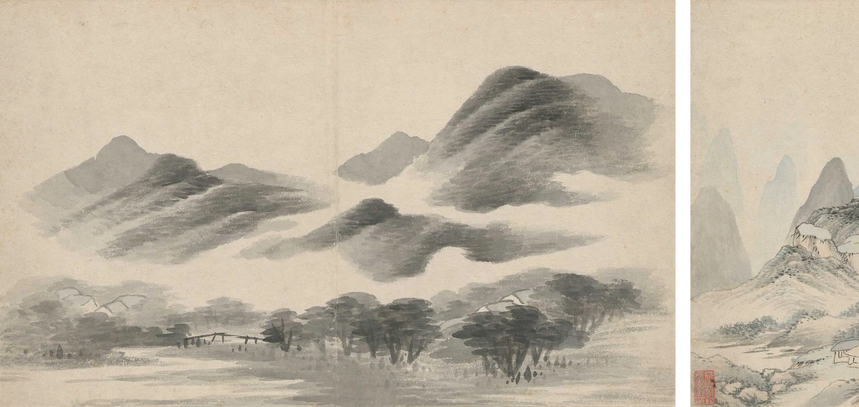 清代【高简】《拟江参山水册》
