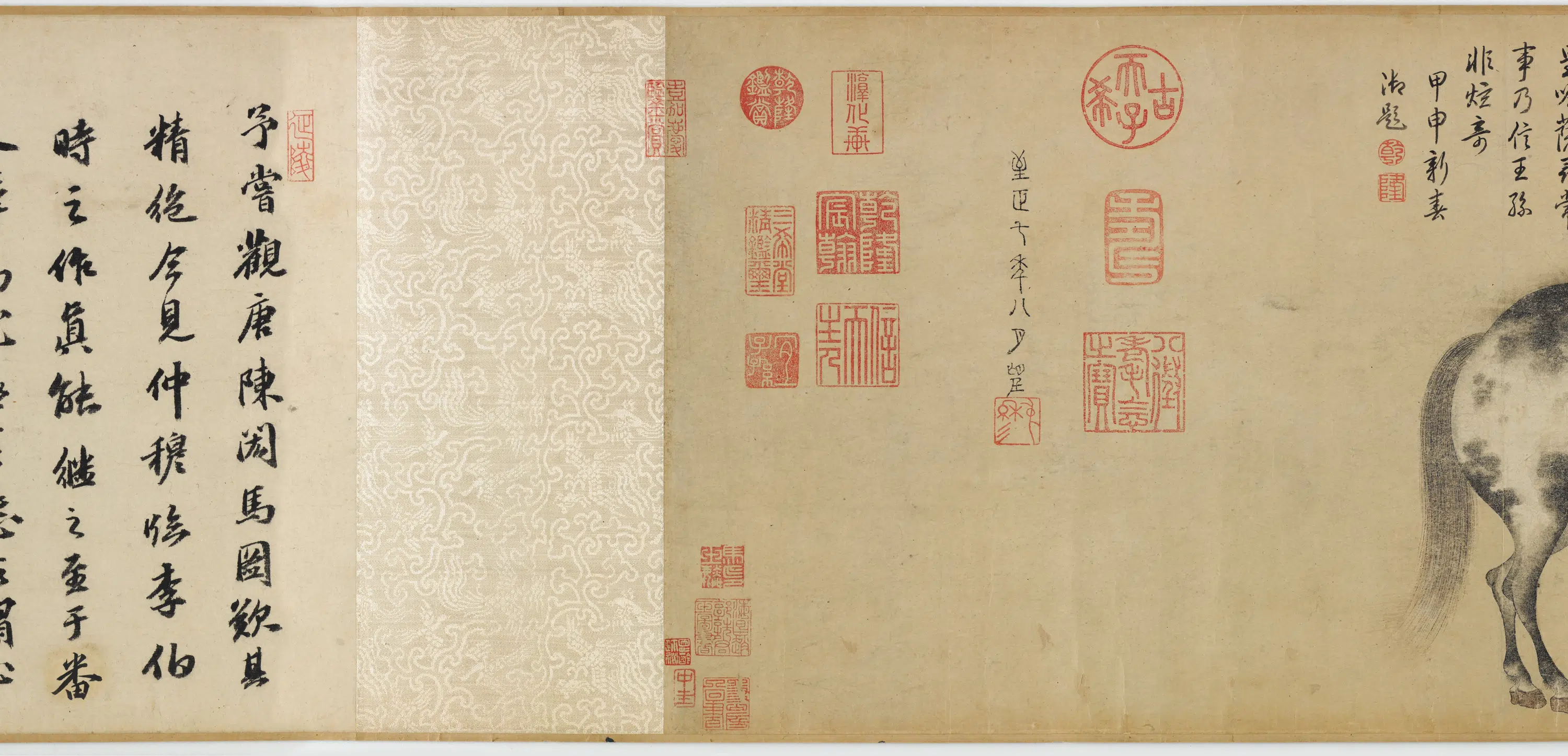 元朝【赵雍】《临李公麟人马图卷》 第2张