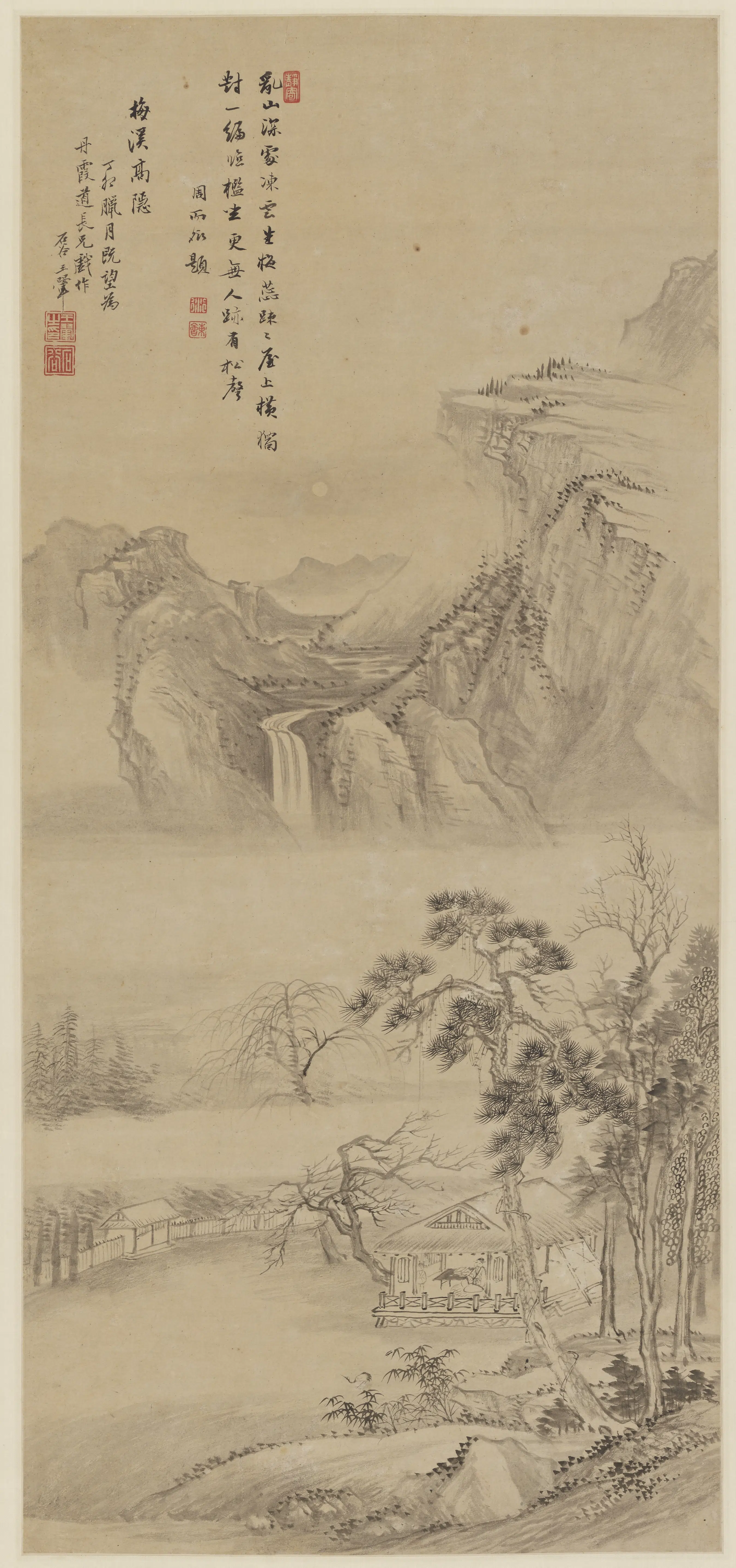 清朝【王翚】《梅溪高隐图》 第1张