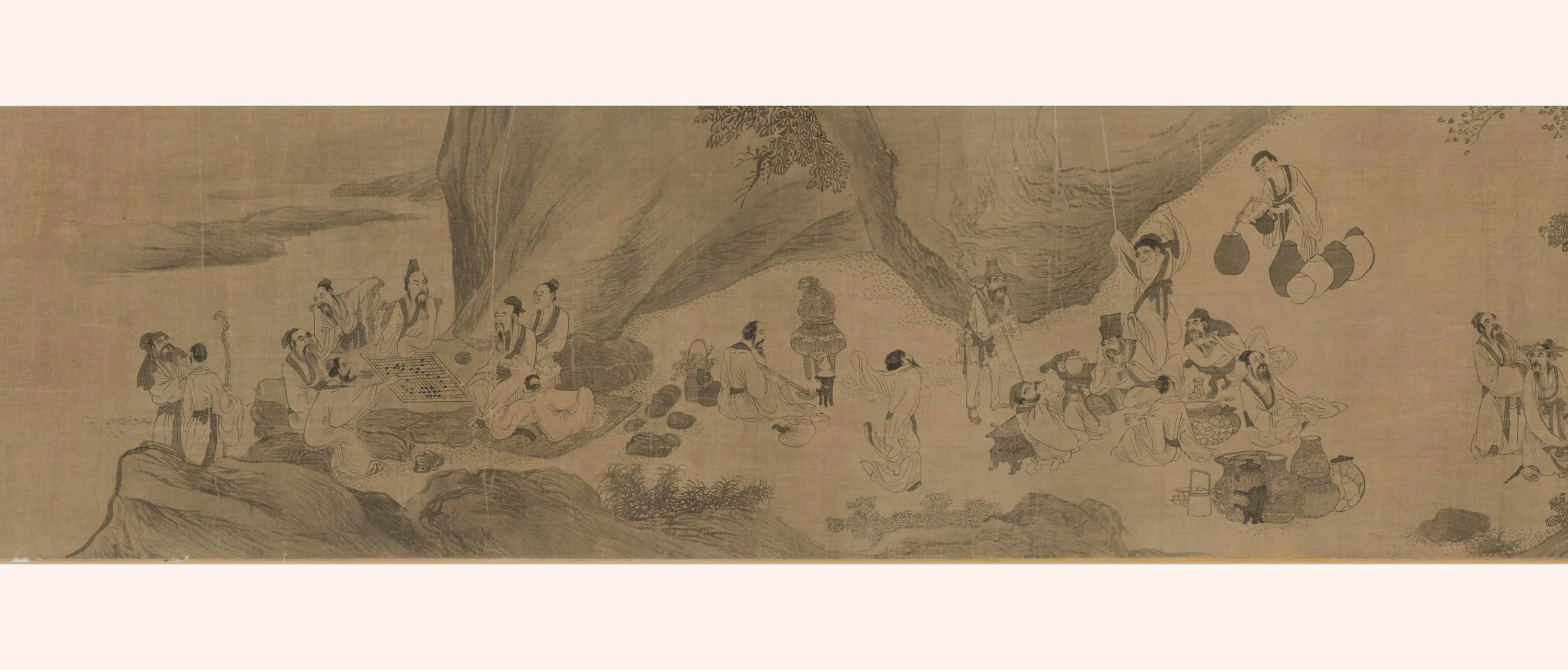 清代【佚名】《图卷士人雅集》 第2张