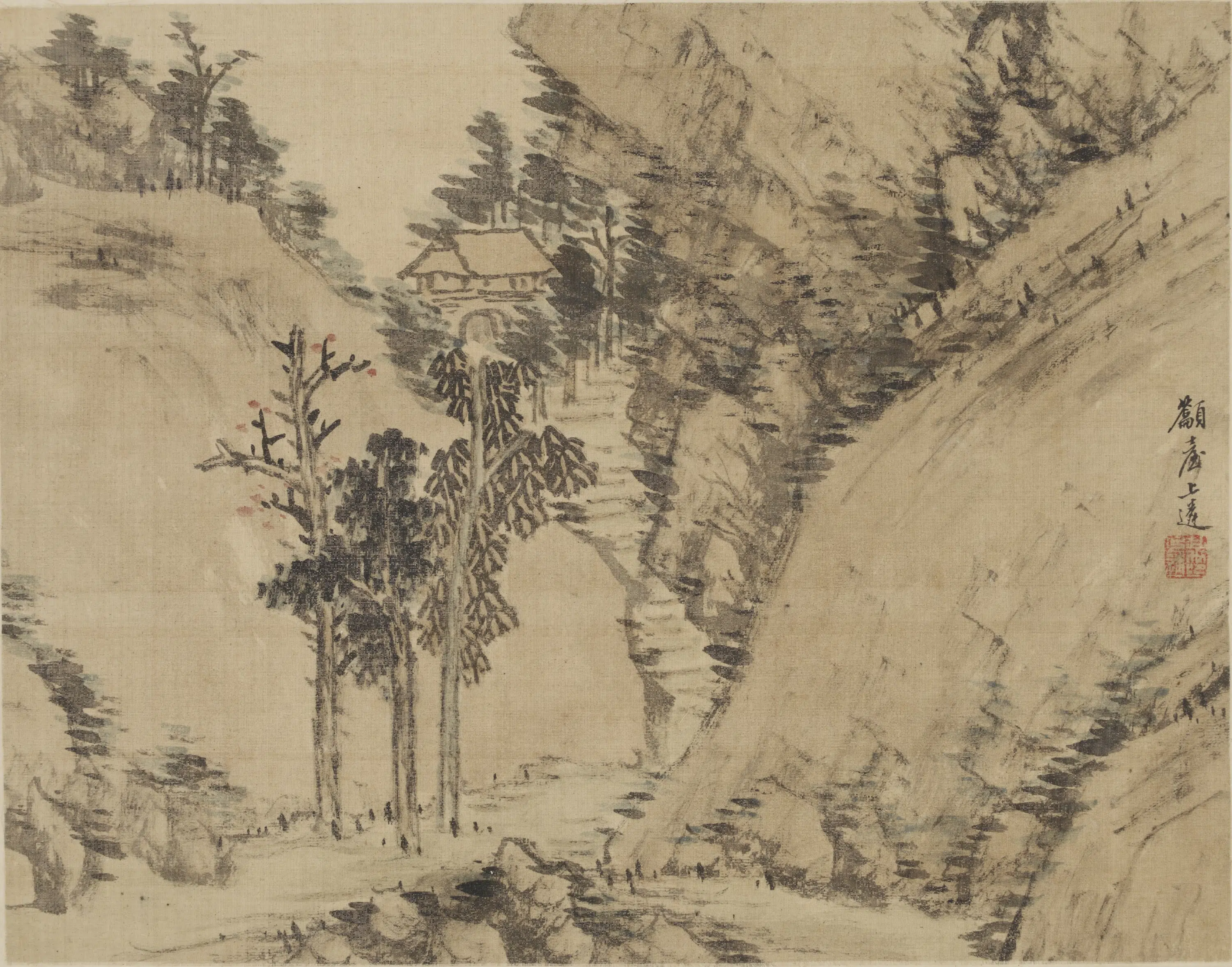 清朝【万上遴】《山水图册》