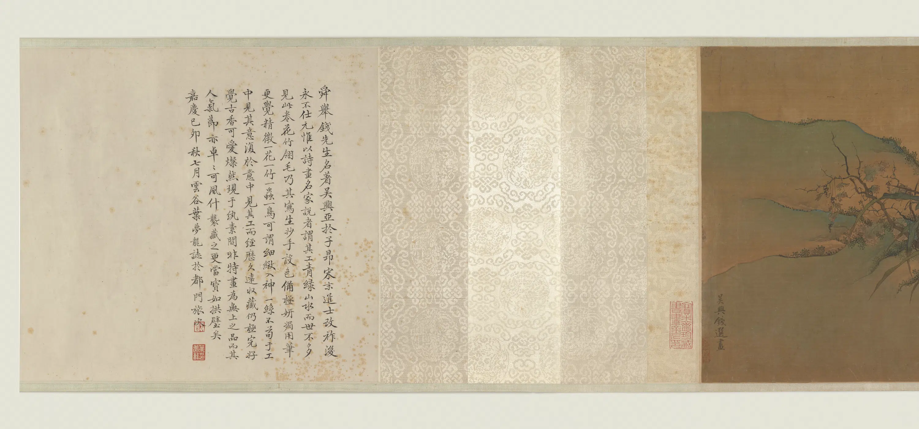 元朝【钱选】《设色花鸟草虫图长卷》