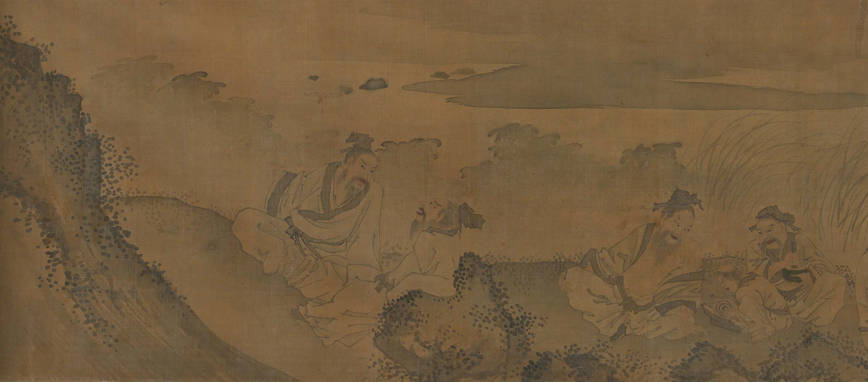 清代【佚名】《图卷道士炼丹》