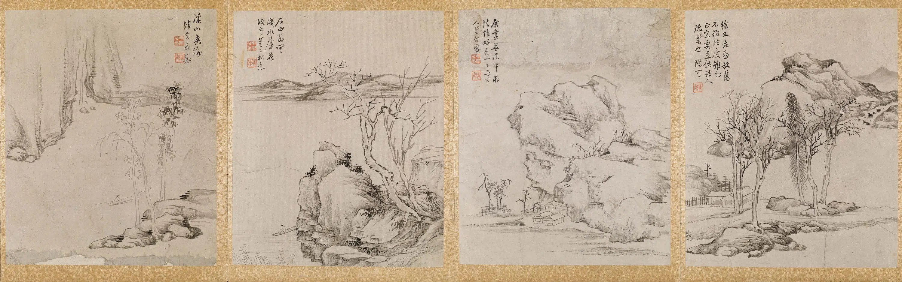 明朝【毛际可】《拟明诸家山水册》