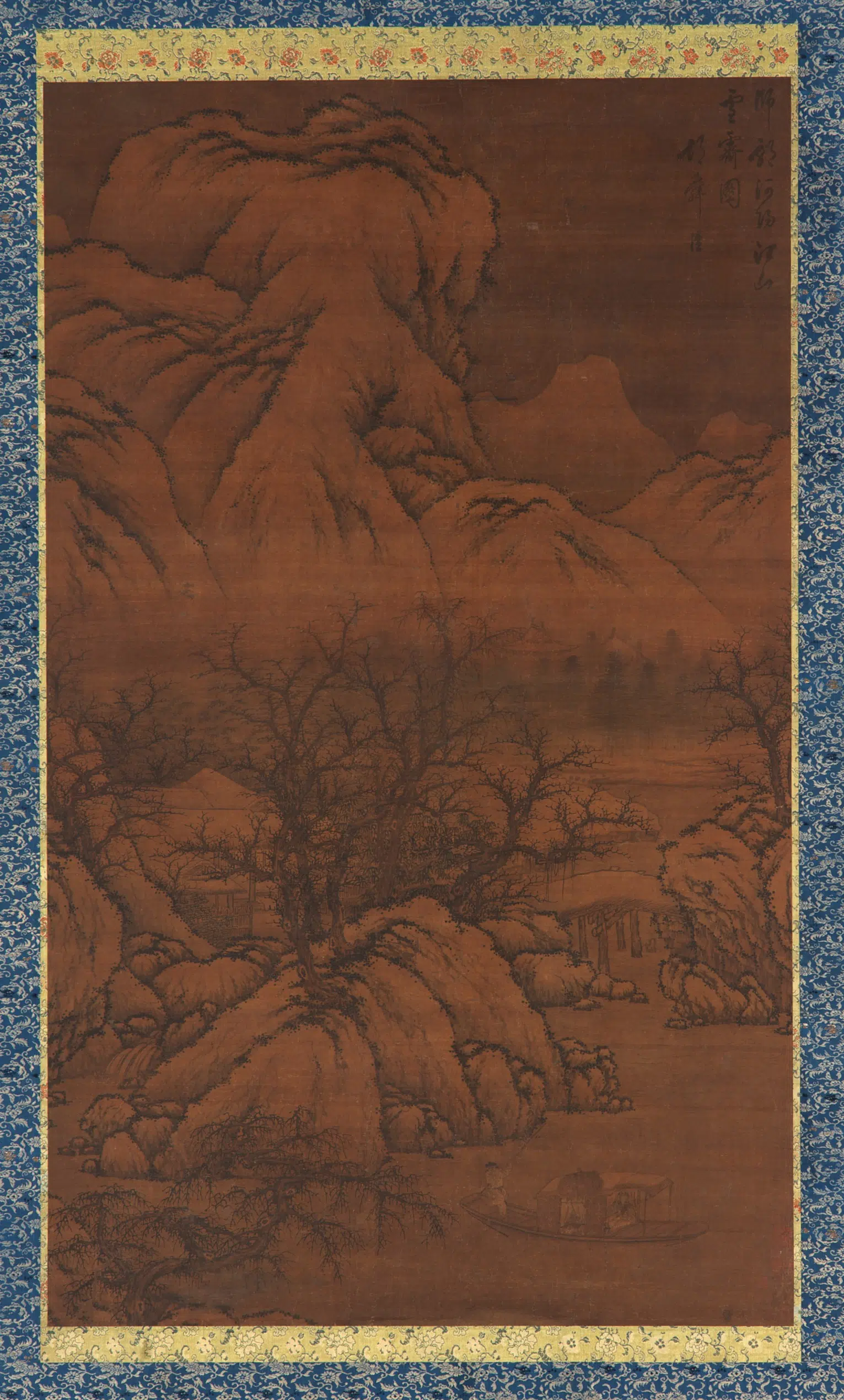 宋朝【胡舜臣】《雪霁山川景-仿郭熙笔意》