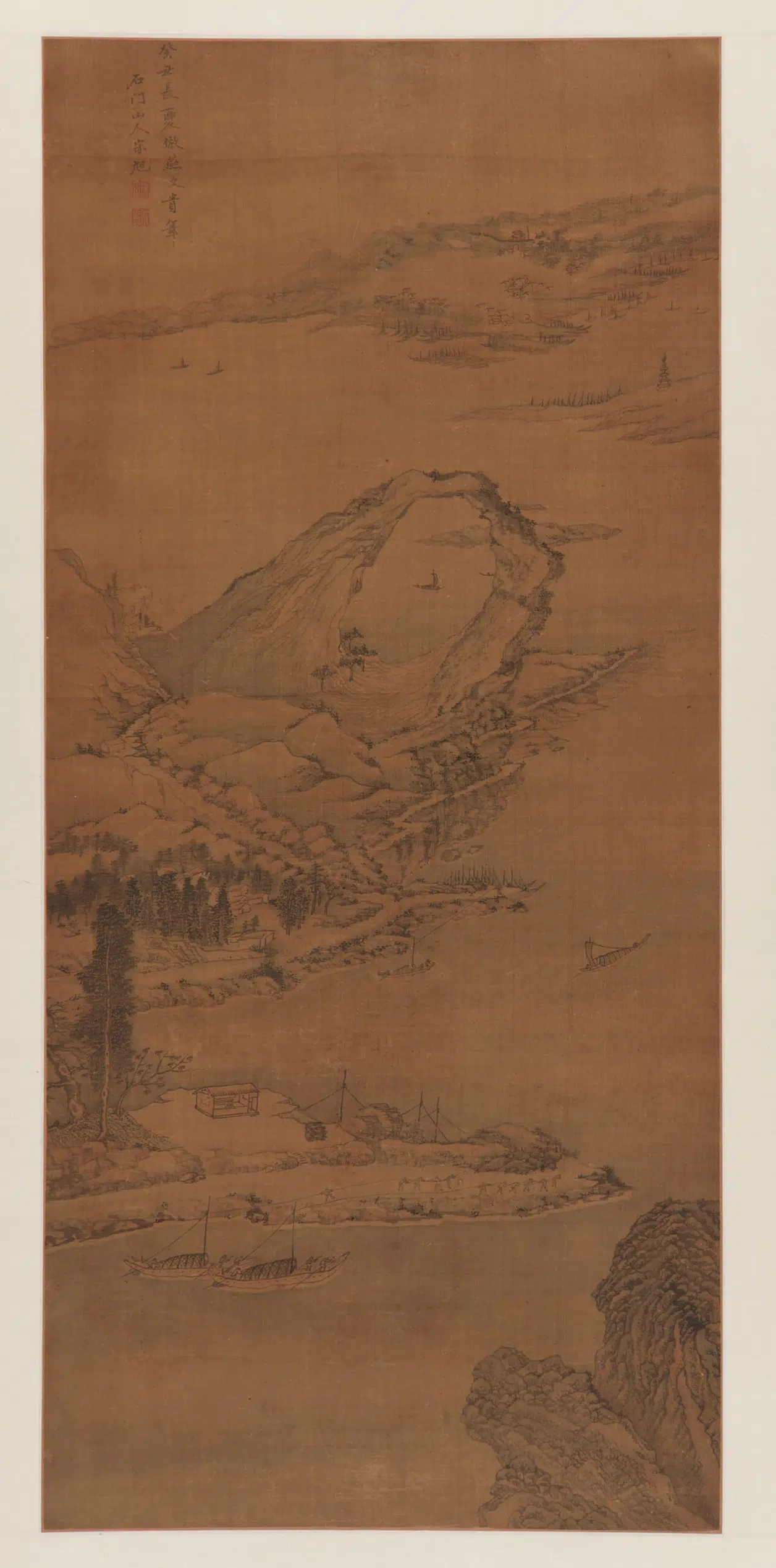 明朝【宋旭】《仿燕文贵山水图》